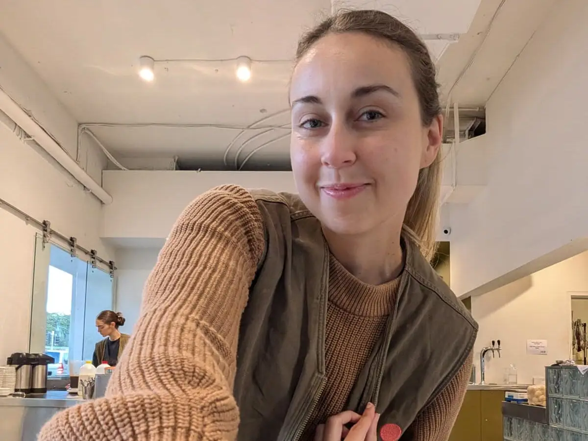woman taking selfie