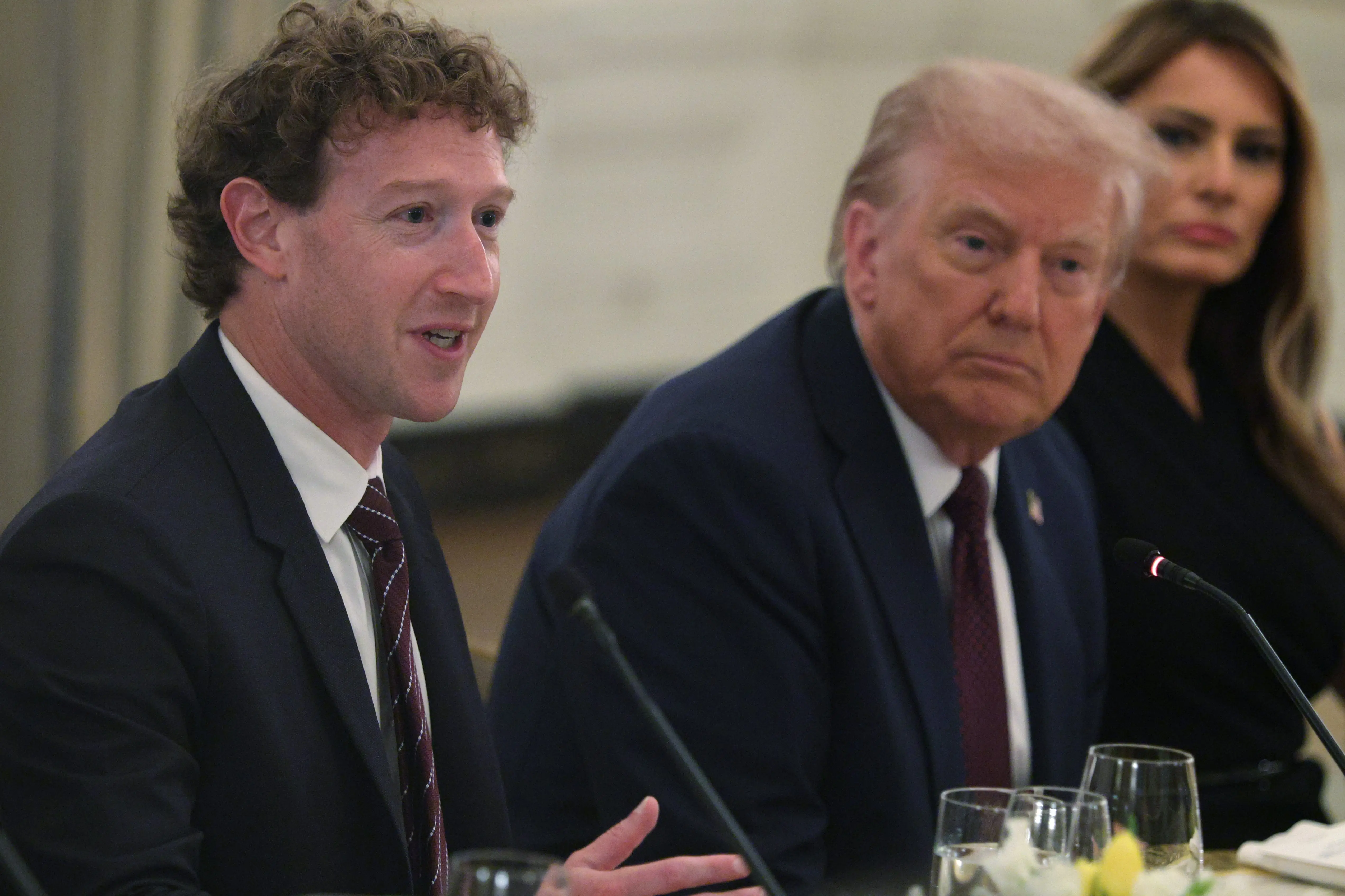 Mark Zuckerberg and Donald Trump