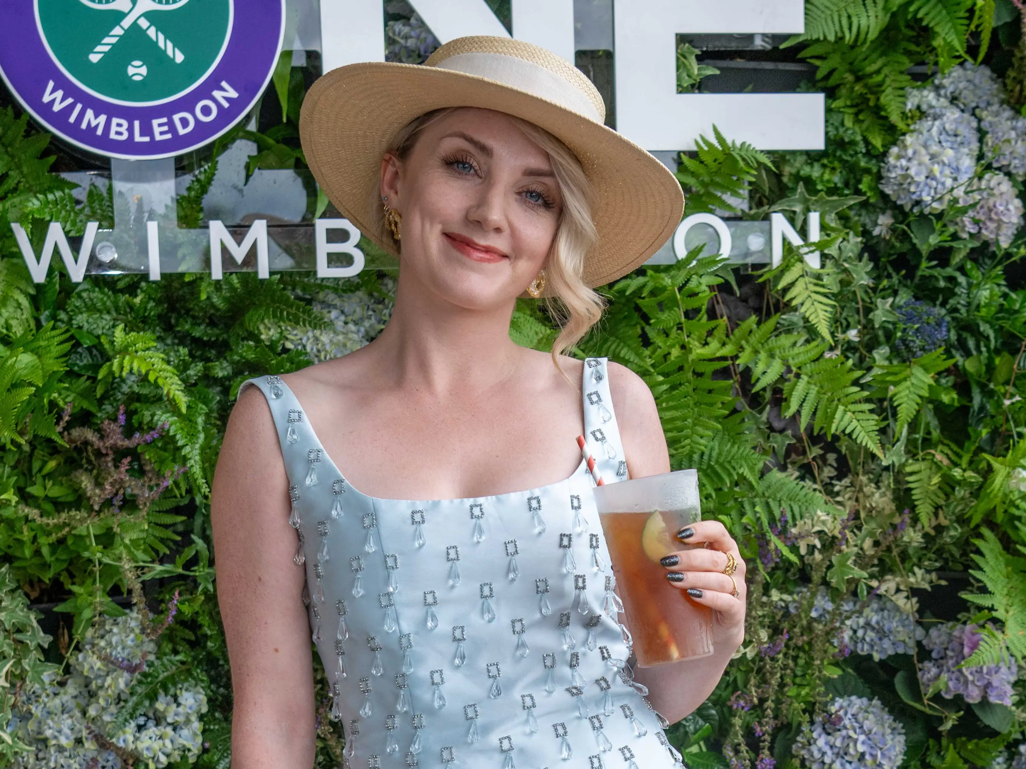 Evanna Lynch attends Wimbledon with Pimm's, the Exclusive Supplier Of Wimbledon 2026 on July 4, 2026 in London, England. (