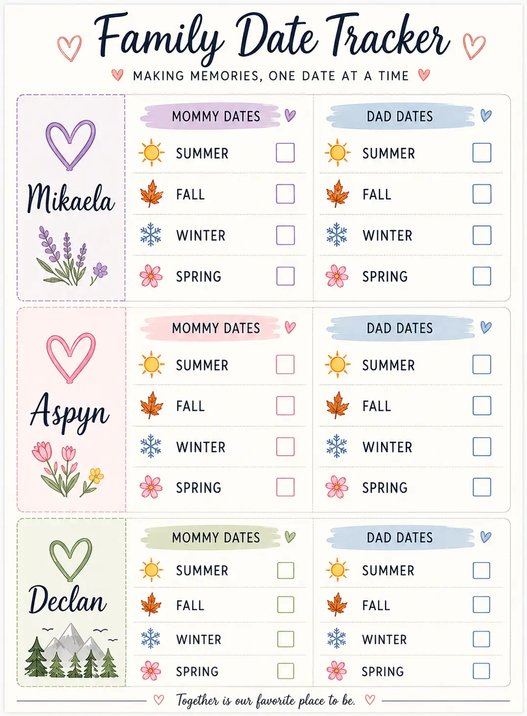 Sara Sprong ChatGPT family date tracker