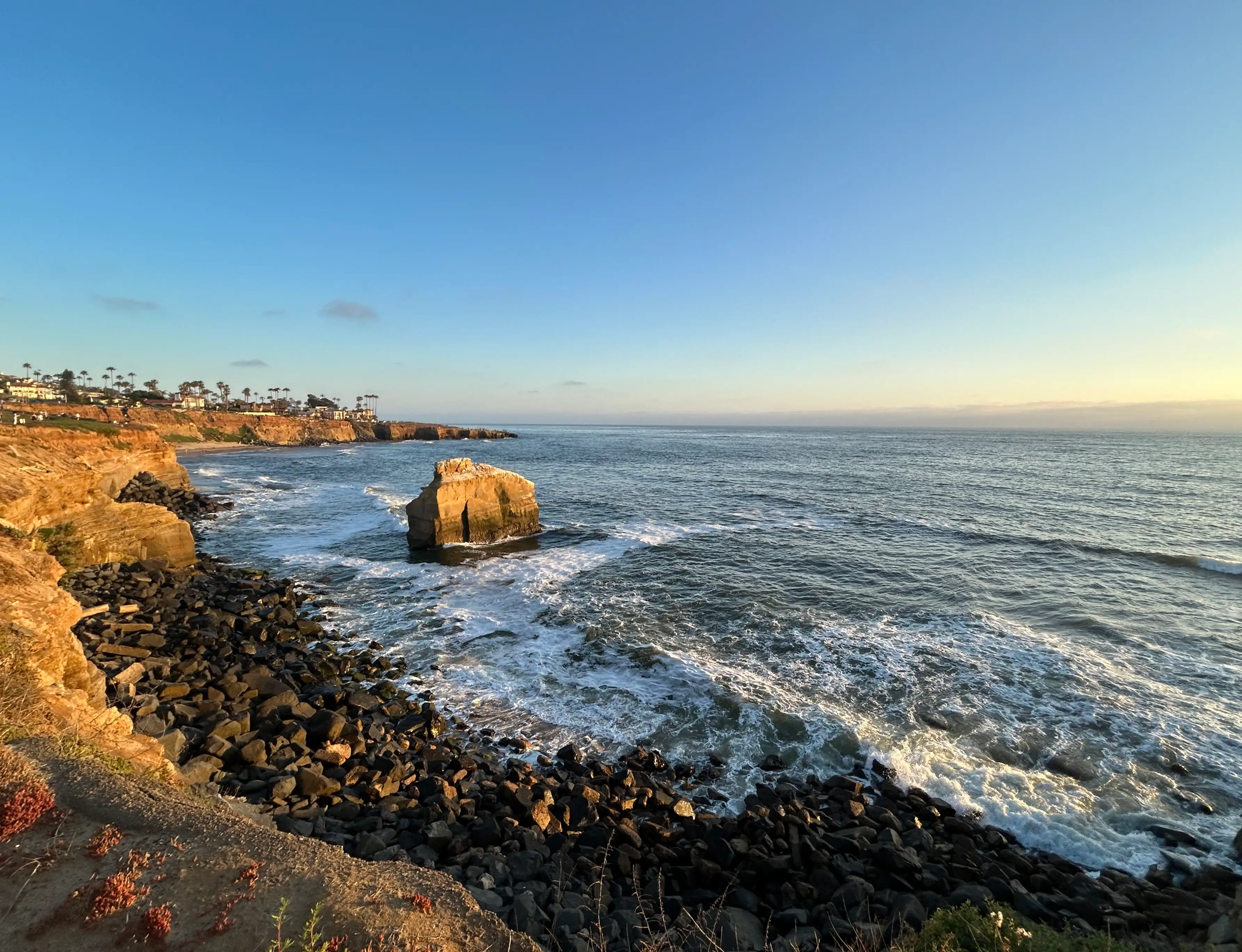 View of beaches, rocky shoreline