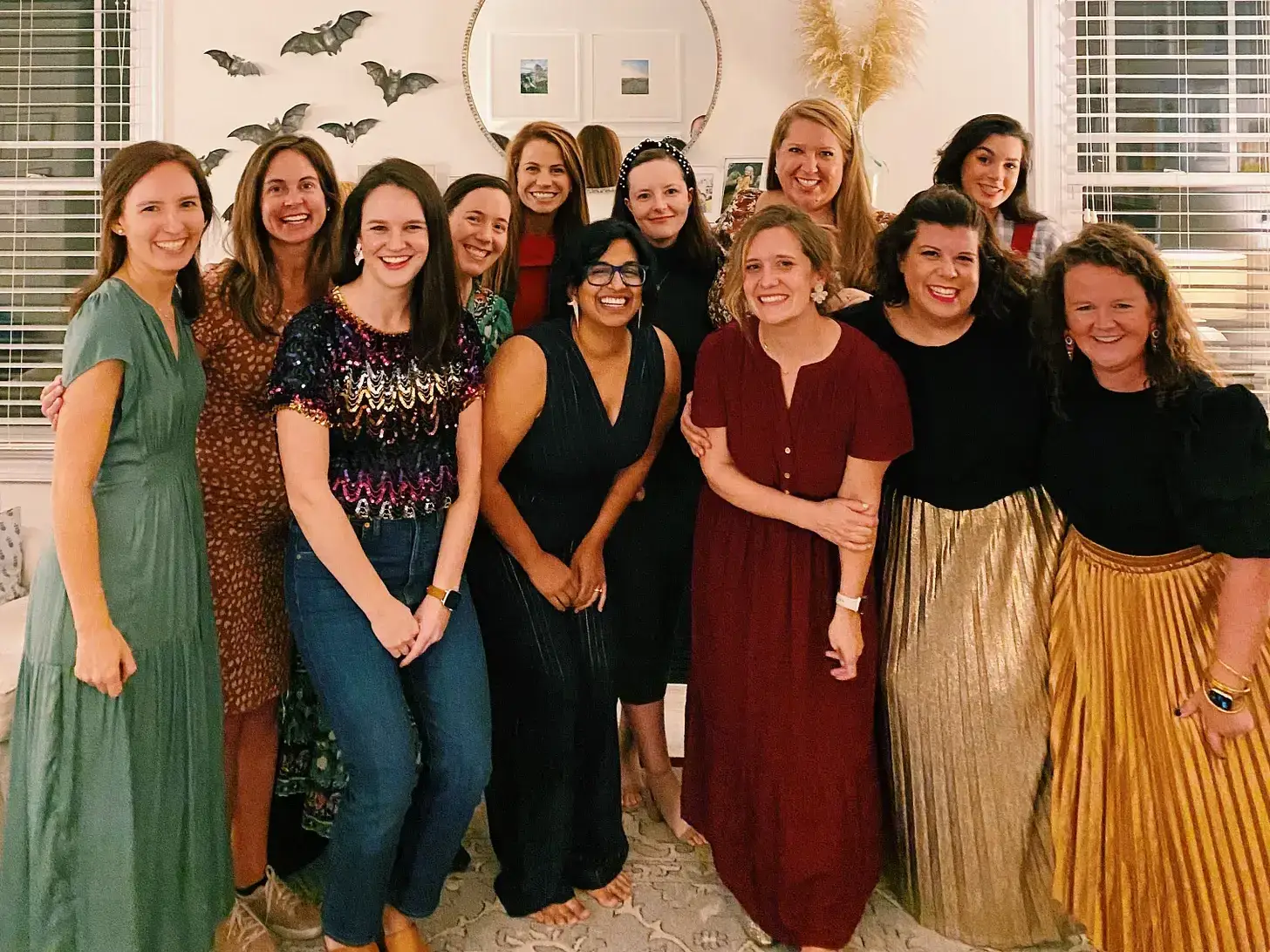 The author with members of the article's club group she became a member of 10 years ago.