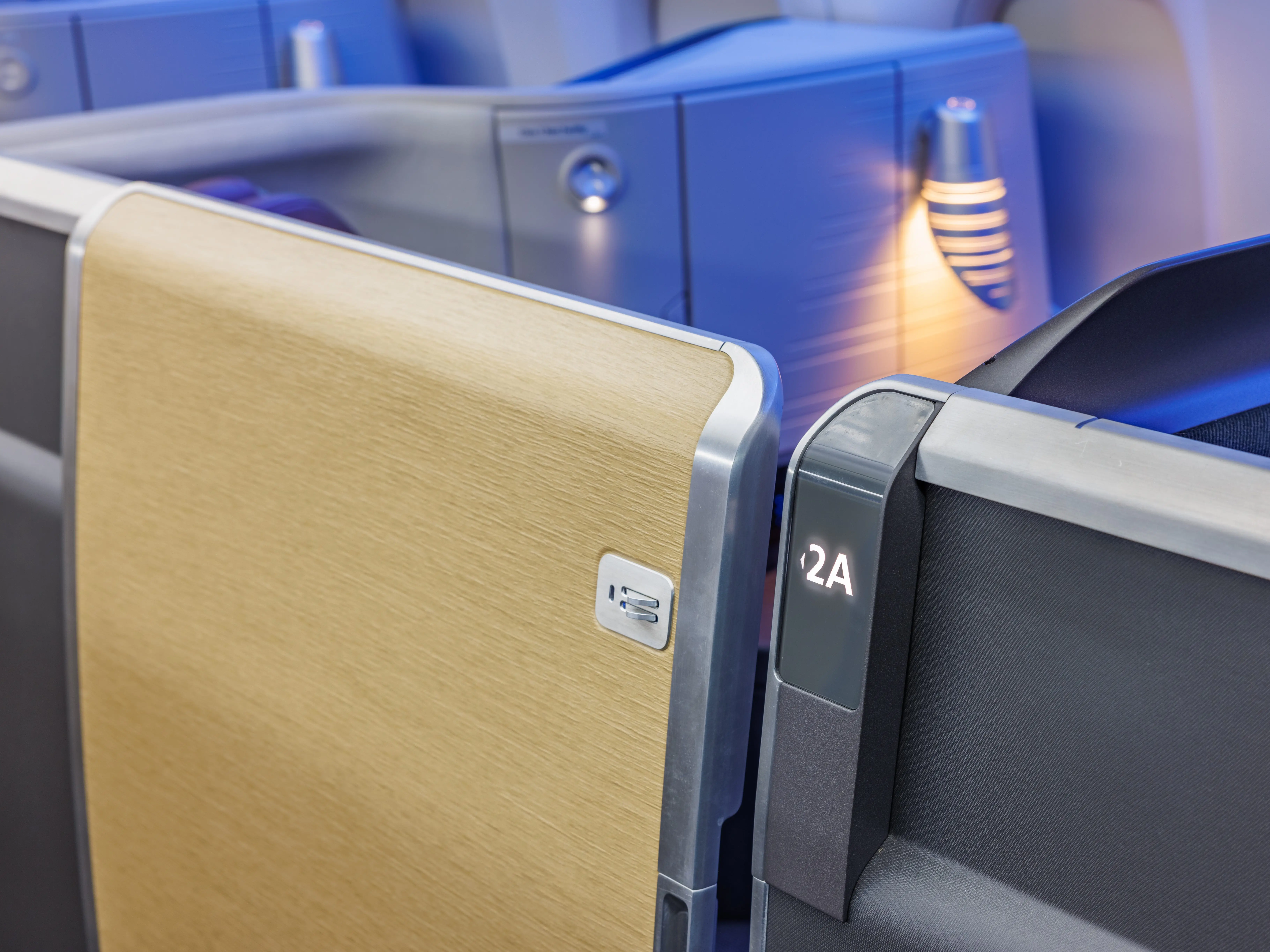 The sliding doors on American's new 777 flagship.