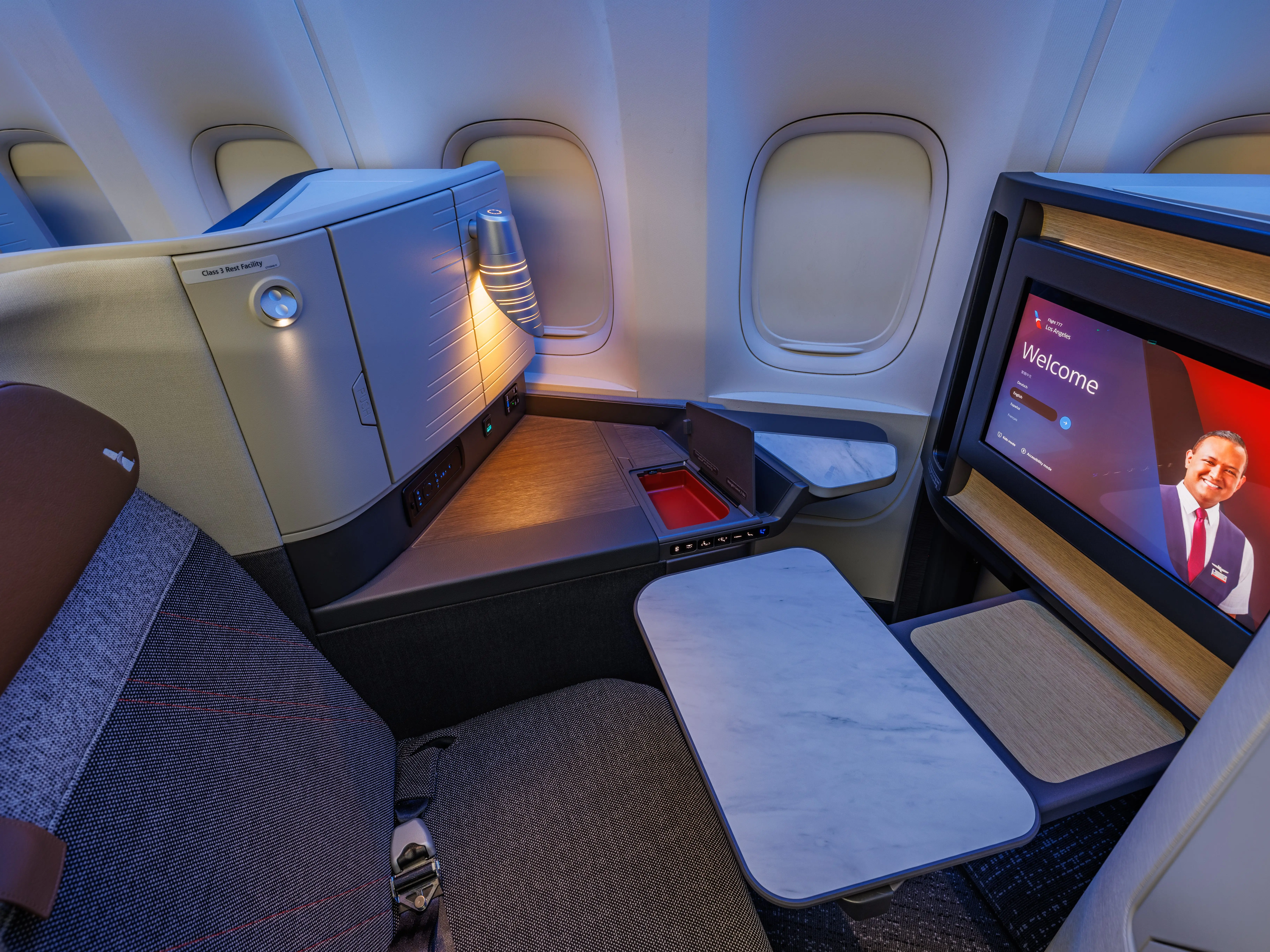 The new American 777-300ER flagship business class.