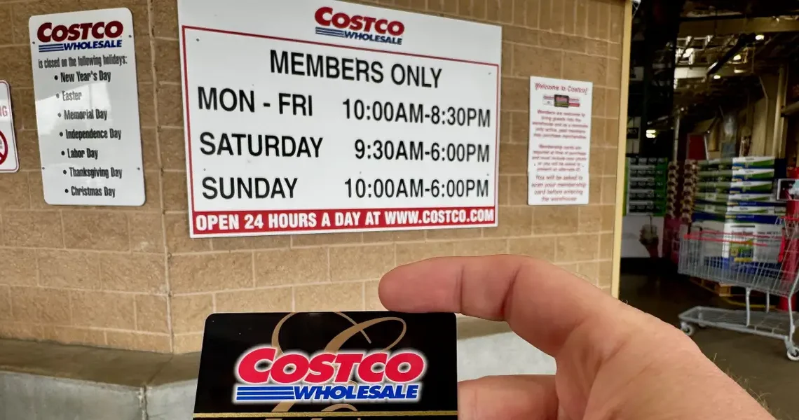 Most national retailers close on 2 holidays. Costco shuts down for 7.