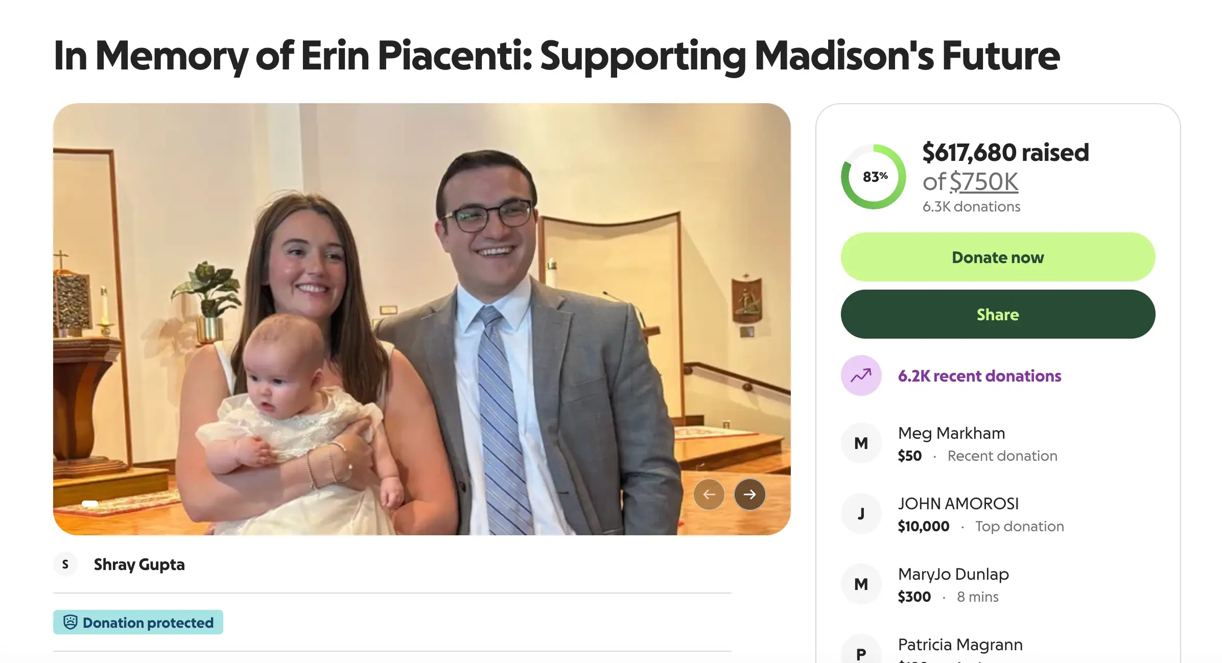 GoFundMe page for 