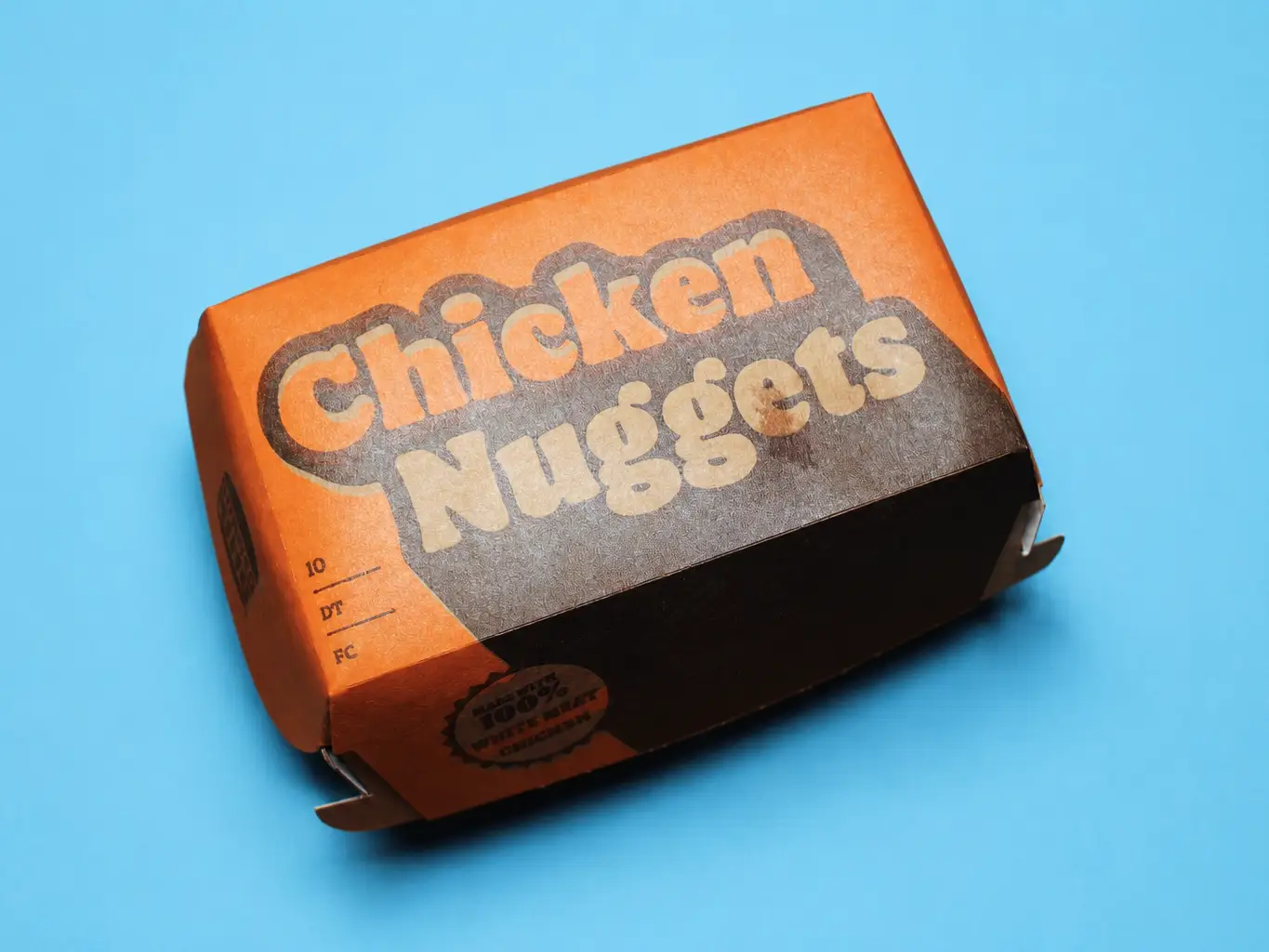 burger king nuggets on a blue background