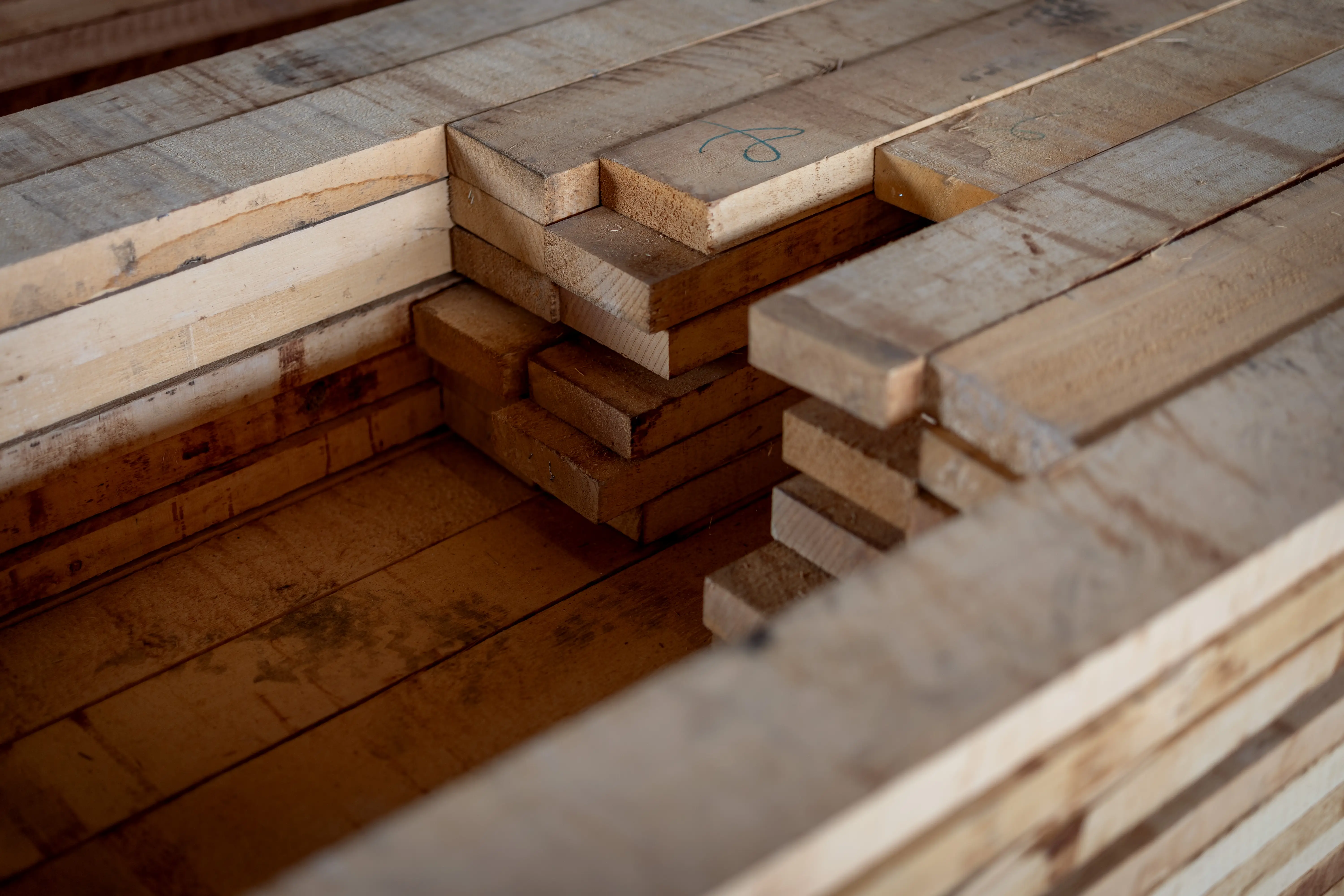Lumber is seen at California Timberline on Thursday, Aug. 27, 2026 in Chino, CA.
