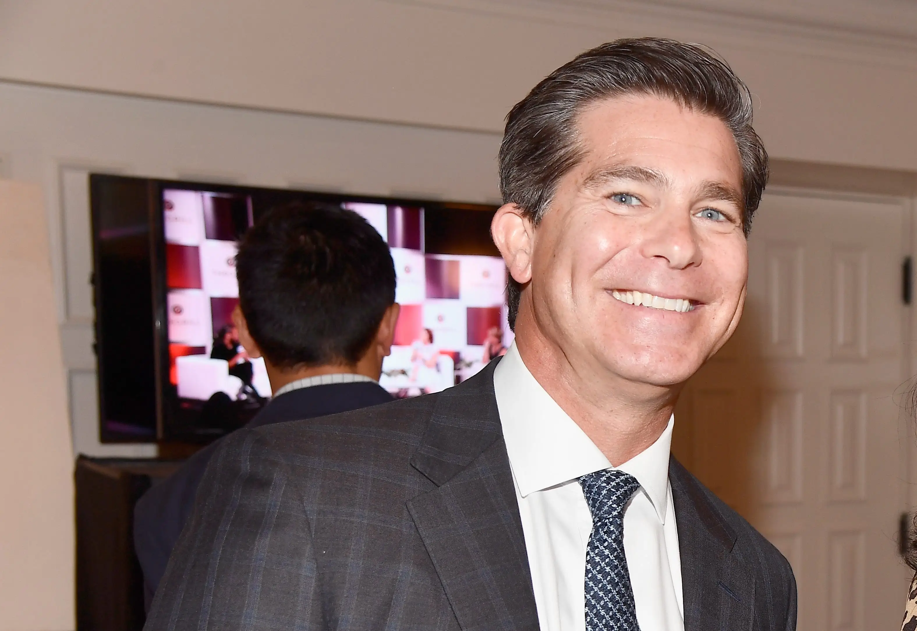President & CEO, Gerber Kawasaki, Ross Gerber (L) and CEO/Founder, INVAR, Elizabeth Koshy attend TheWrap's 8th Annual TheGrill at Montage Beverly Hills on October 3, 2017 in Beverly Hills, California. (Photo by Frazer Harrison/Getty Images)
