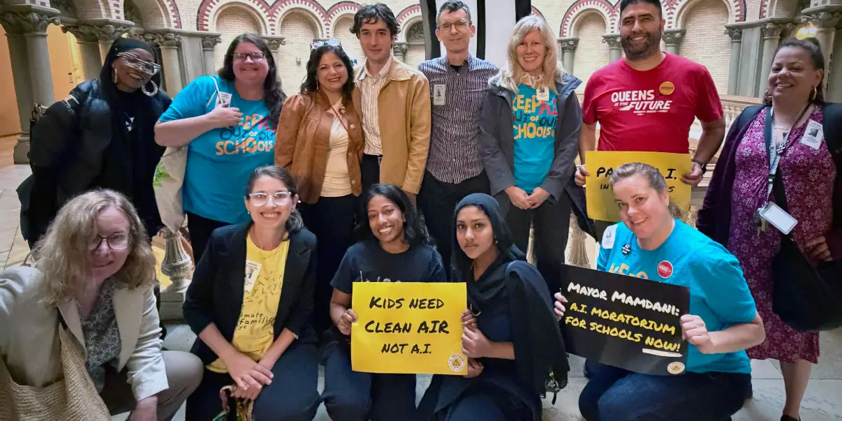 Members of the AIM coalition pictured after a meeting with Chancellor Samuels at the Tweed Courthouse in May.