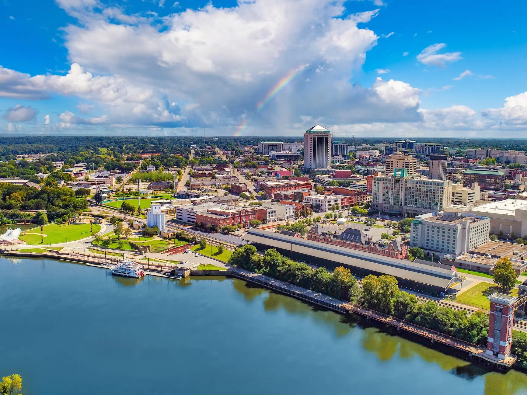 Montgomery Alabama Downtown Drone Skyline Aerial