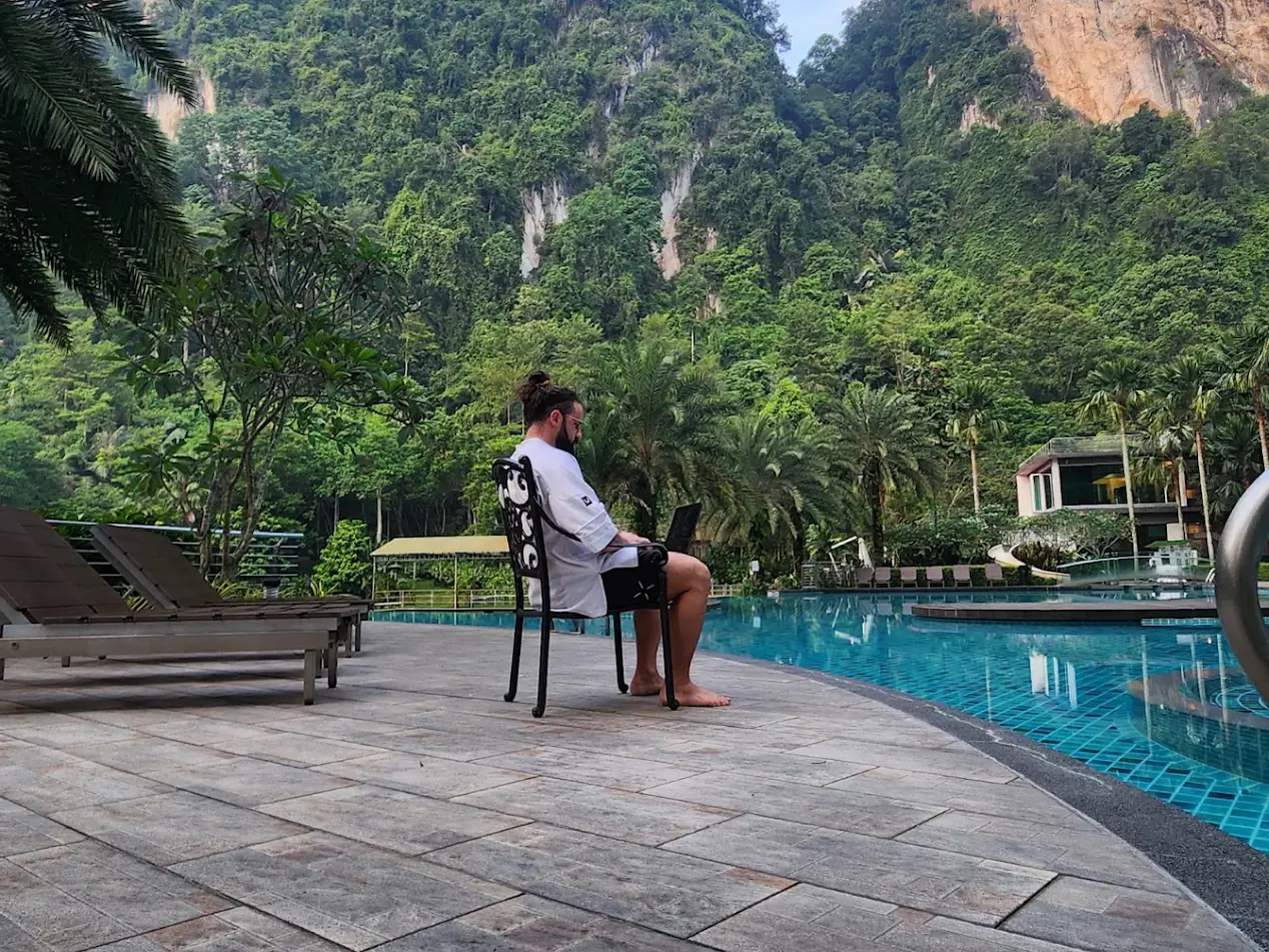 A man working in Malaysia.