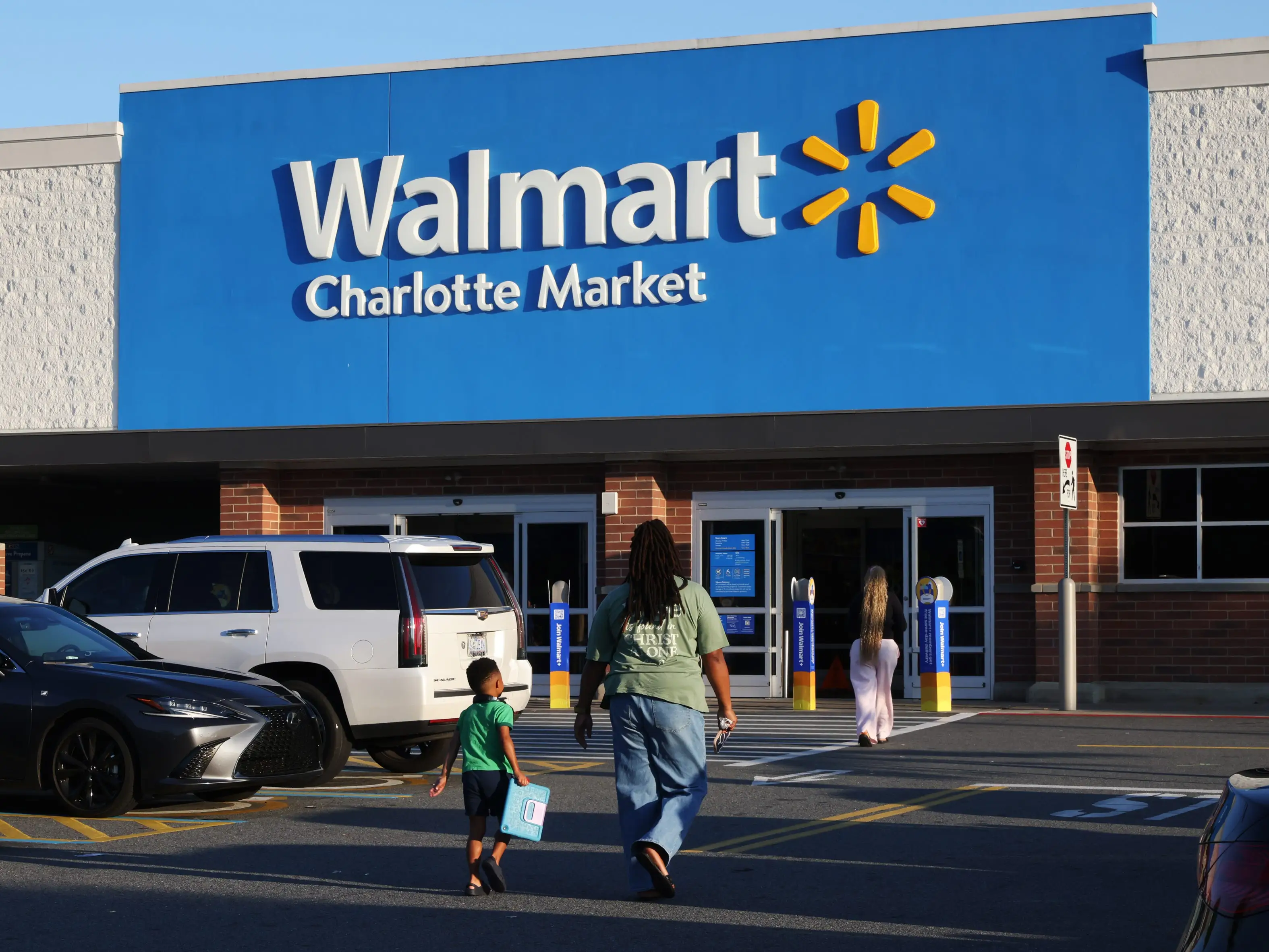 Shoppers enter a Walmart store in Charlotte, North Carolina, US, on Sunday, Aug. 30, 2026.