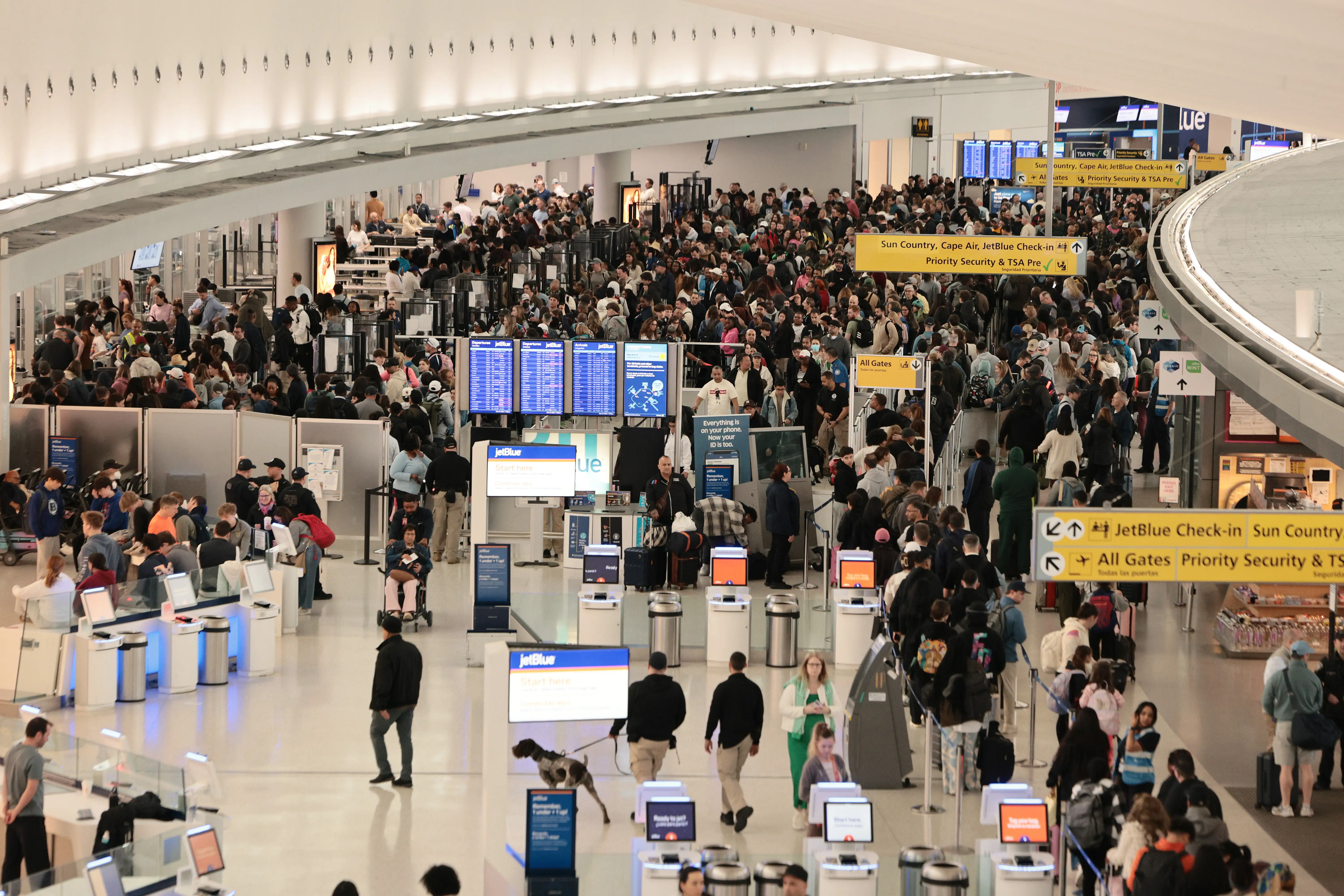 JFK security lines.