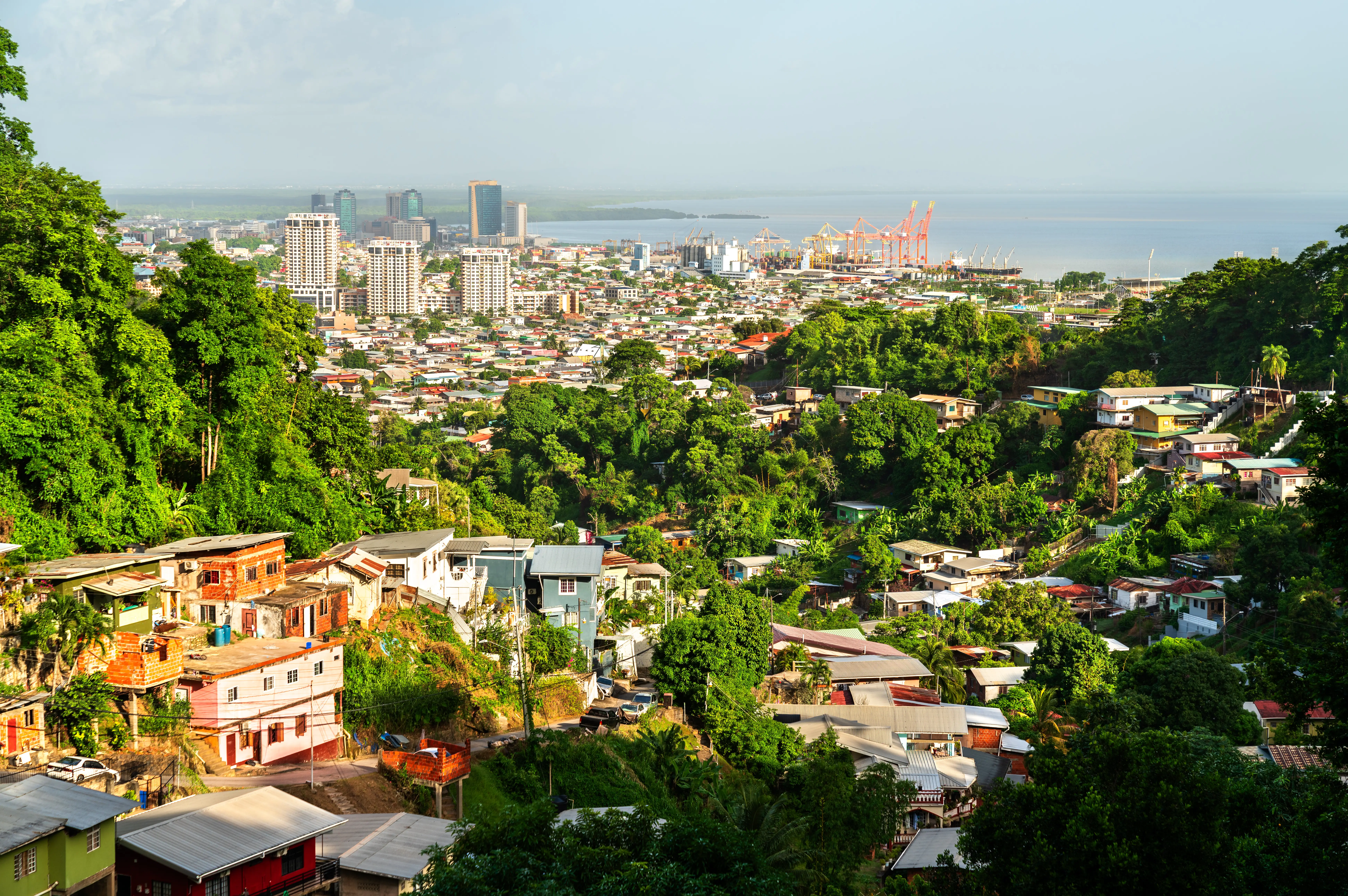 kyline of Port of Spain, Trinidad and Tobago