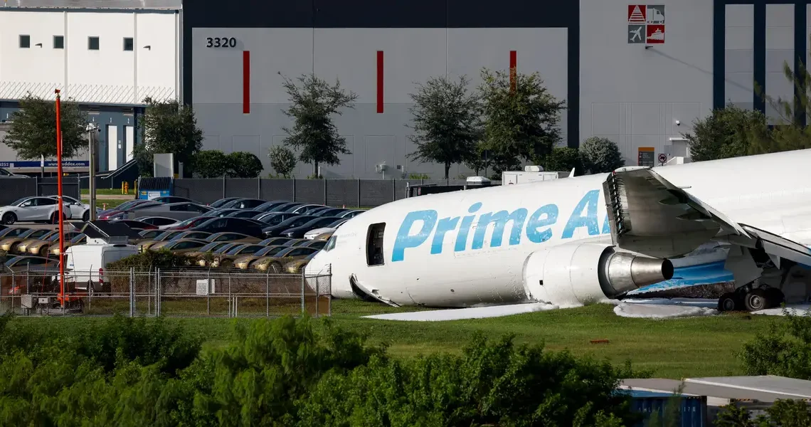 The Amazon cargo plane that crashed in Miami nearly hit a parking lot full of Tesla Cybercabs