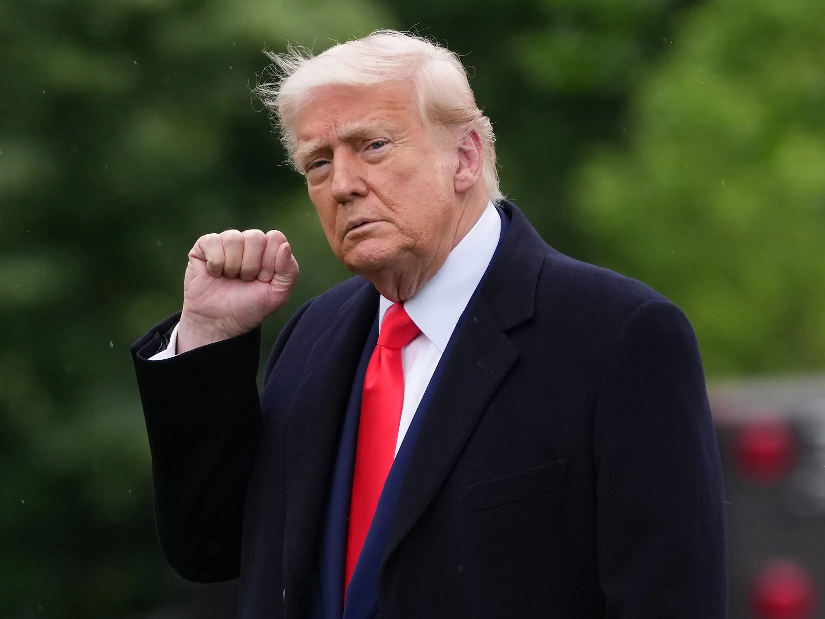U.S. President Donald Trump departs the White House on May 22, 2025 in Washington, DC. Trump is traveling to his Trump National Golf Club in Virginia where he is holding a dinner for the top investors in his $TRUMP cryptocurrency.
