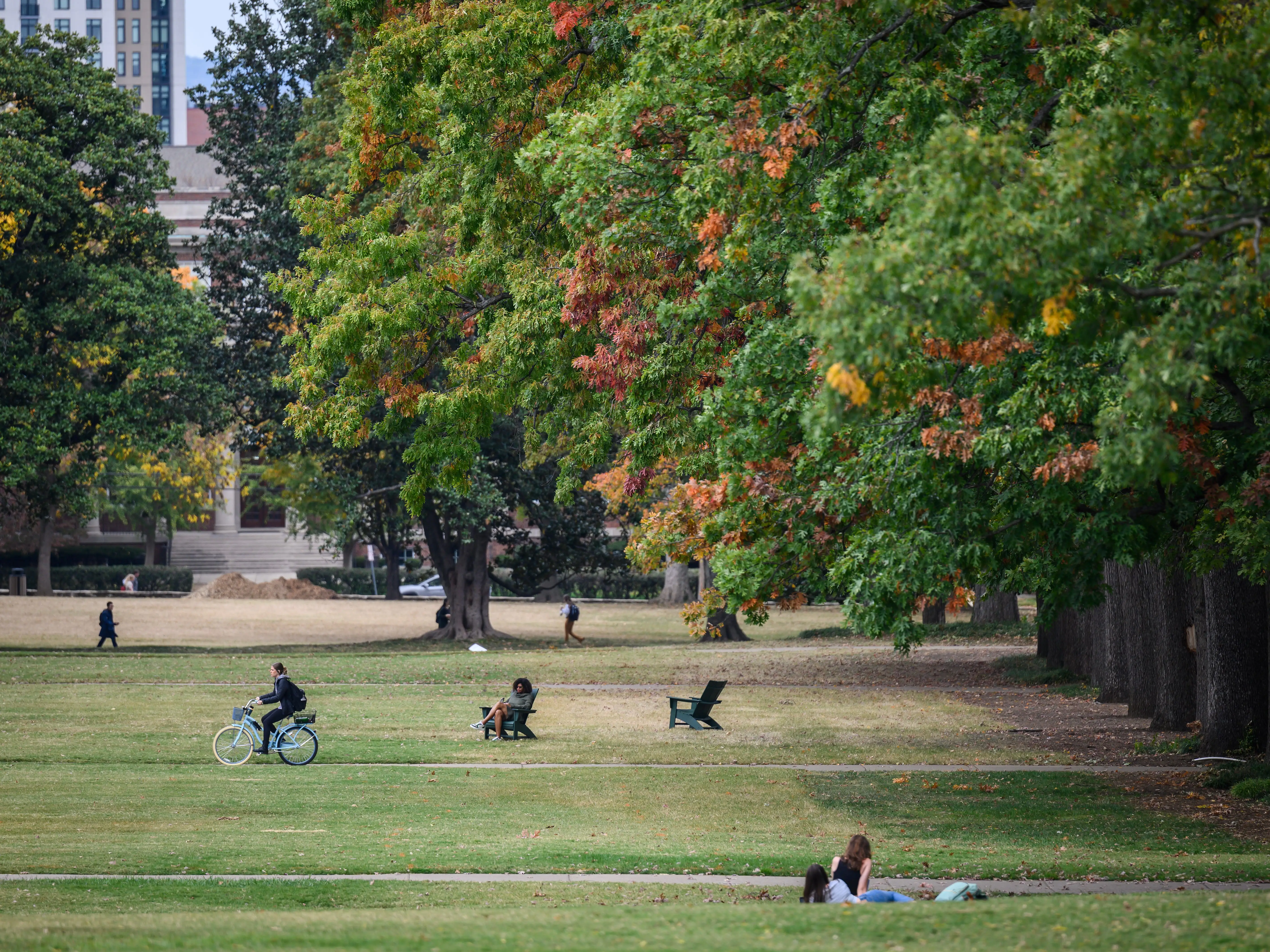 Students on campus.
