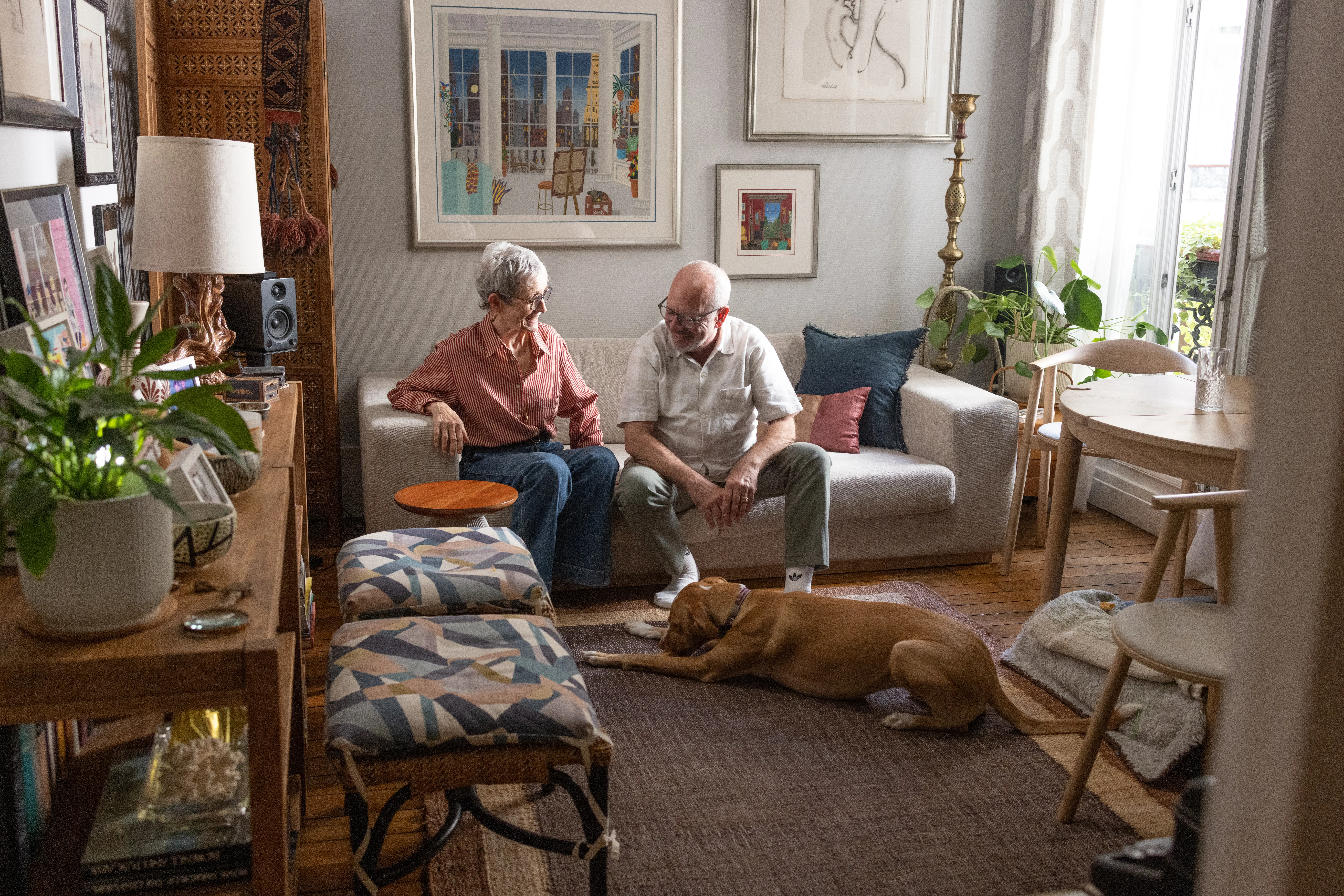 Marty and Angie Yabrow in their new Paris home next to Gare du Nord.