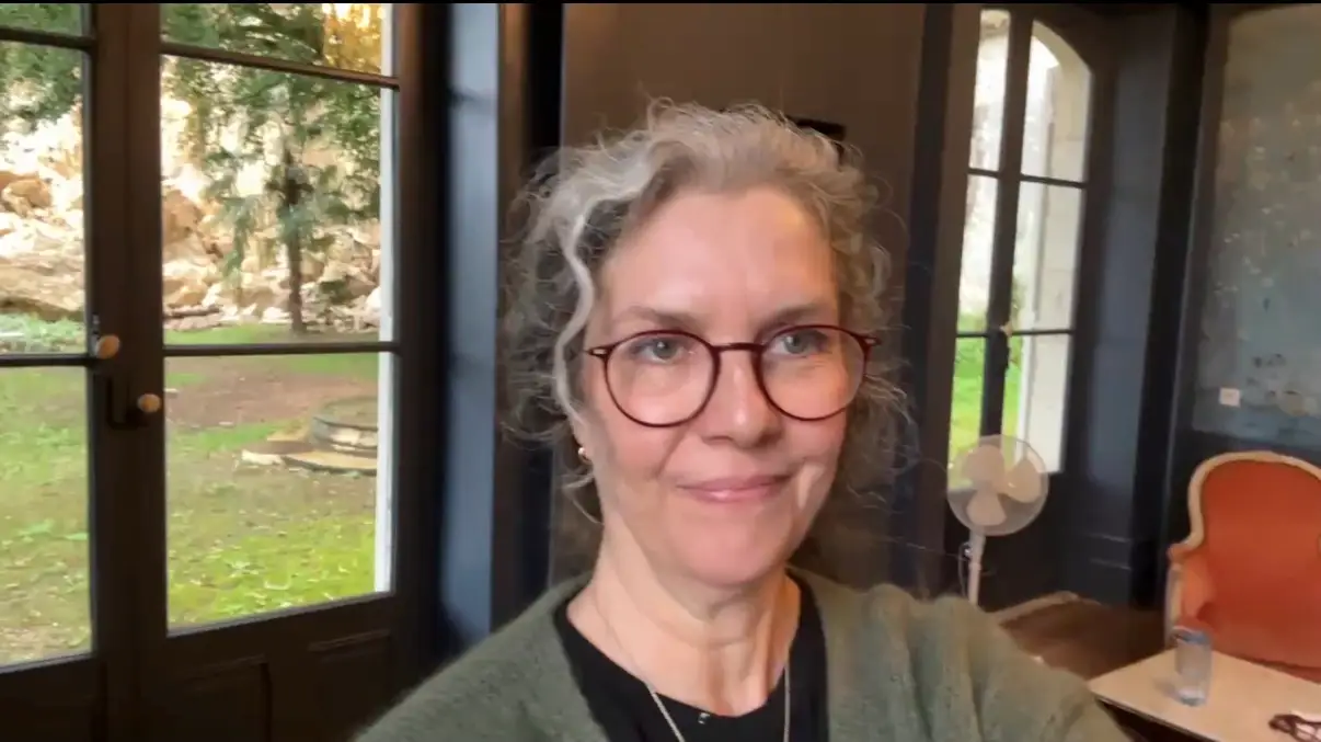 Woman smiling in selfie