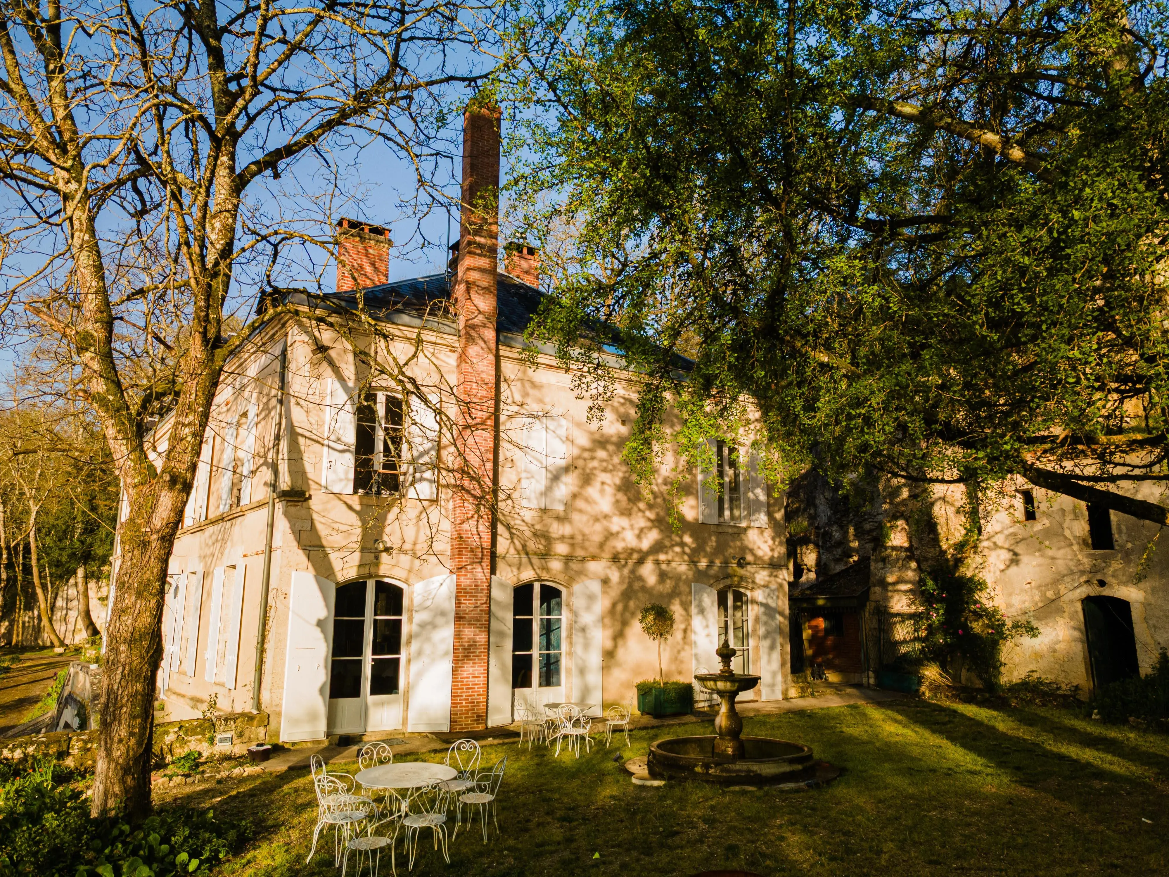 terrace view of chateau