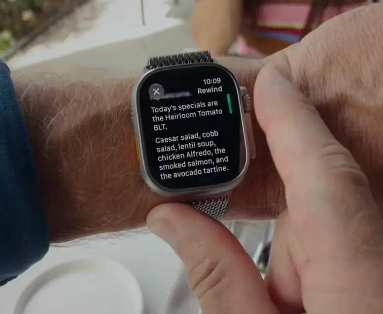 screenshot of apple watch