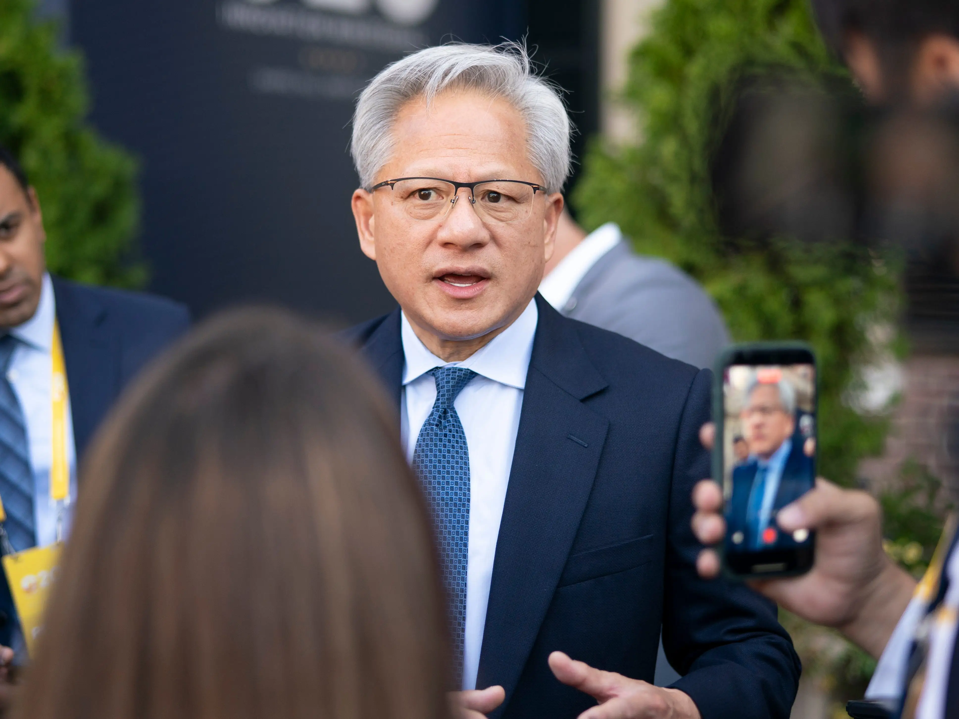 Jensen Huang speaks in Chapel Hill.