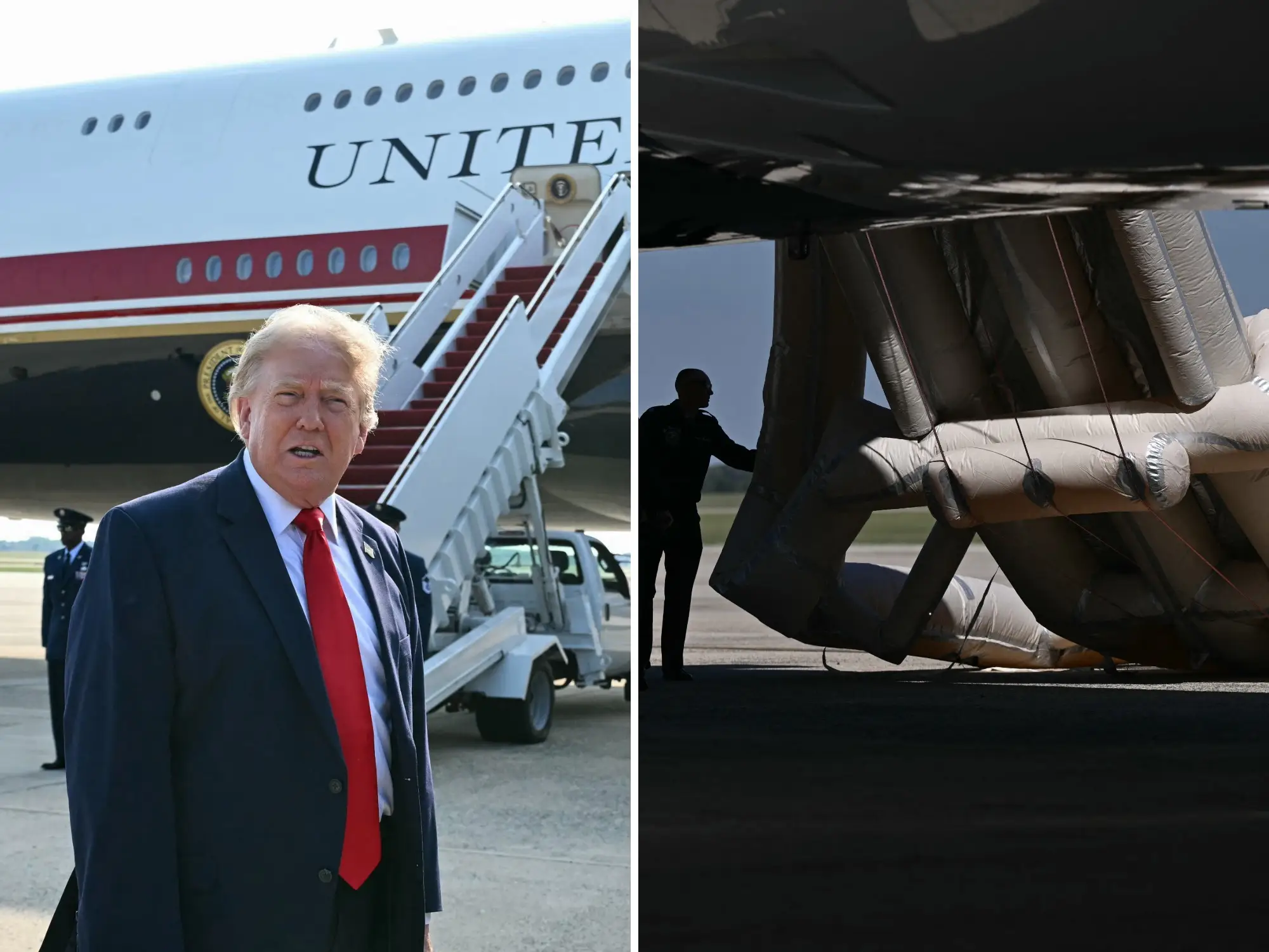 President Donald Trump's new Air Force One, a VC-25B.