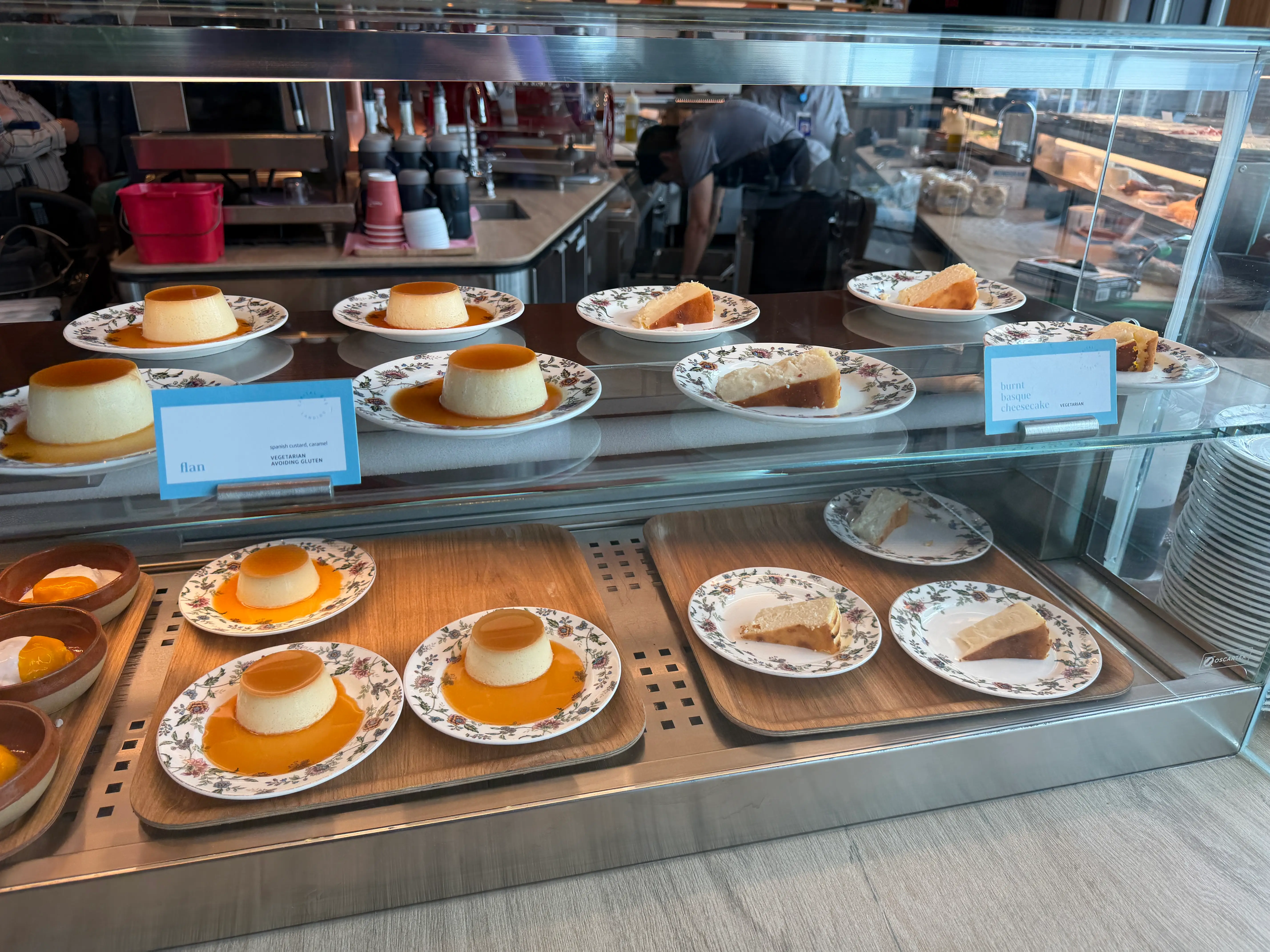 Flan and cheesecake at the Capital One Landing