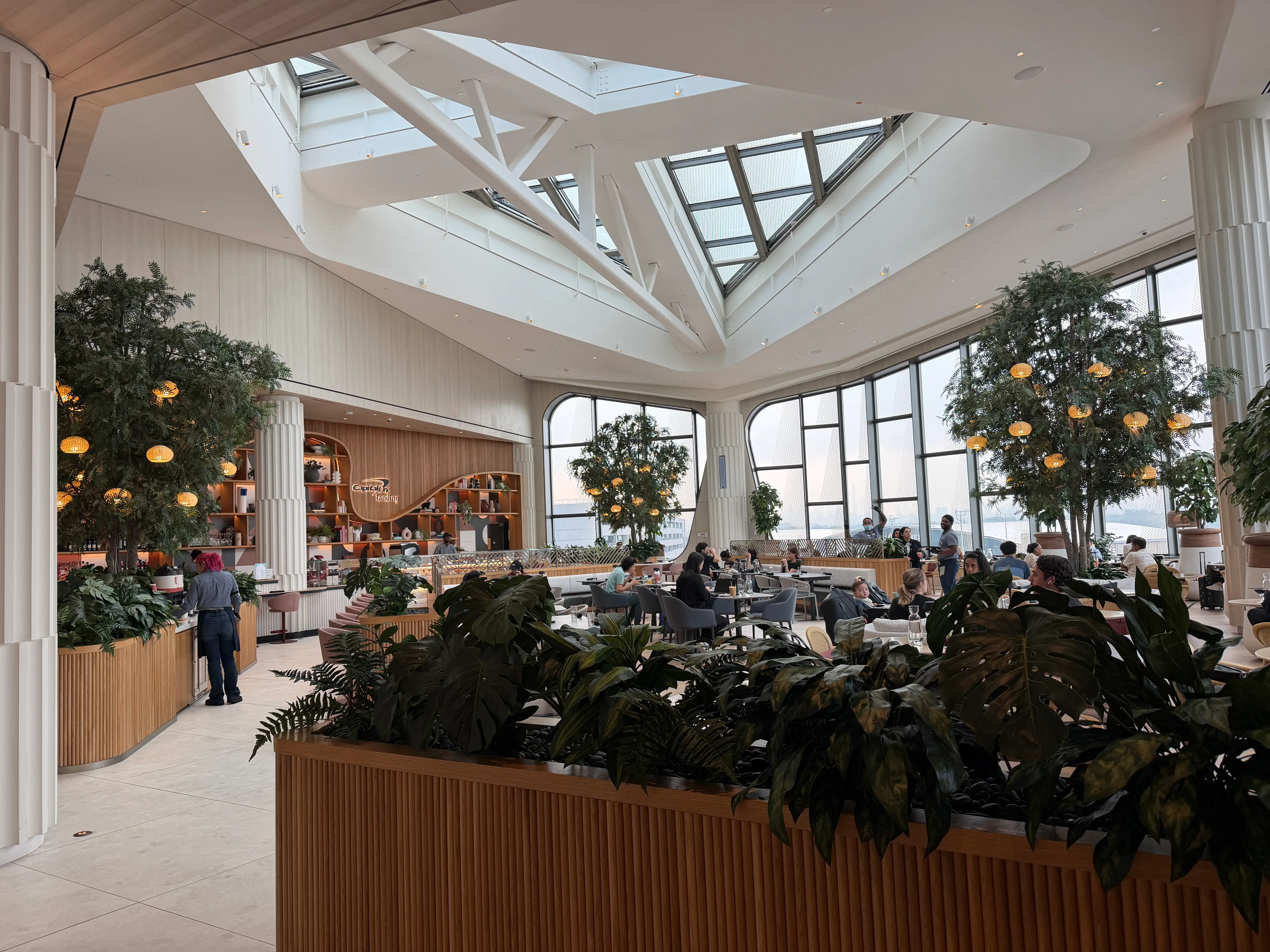 One of the seating areas in the Capital One Landing