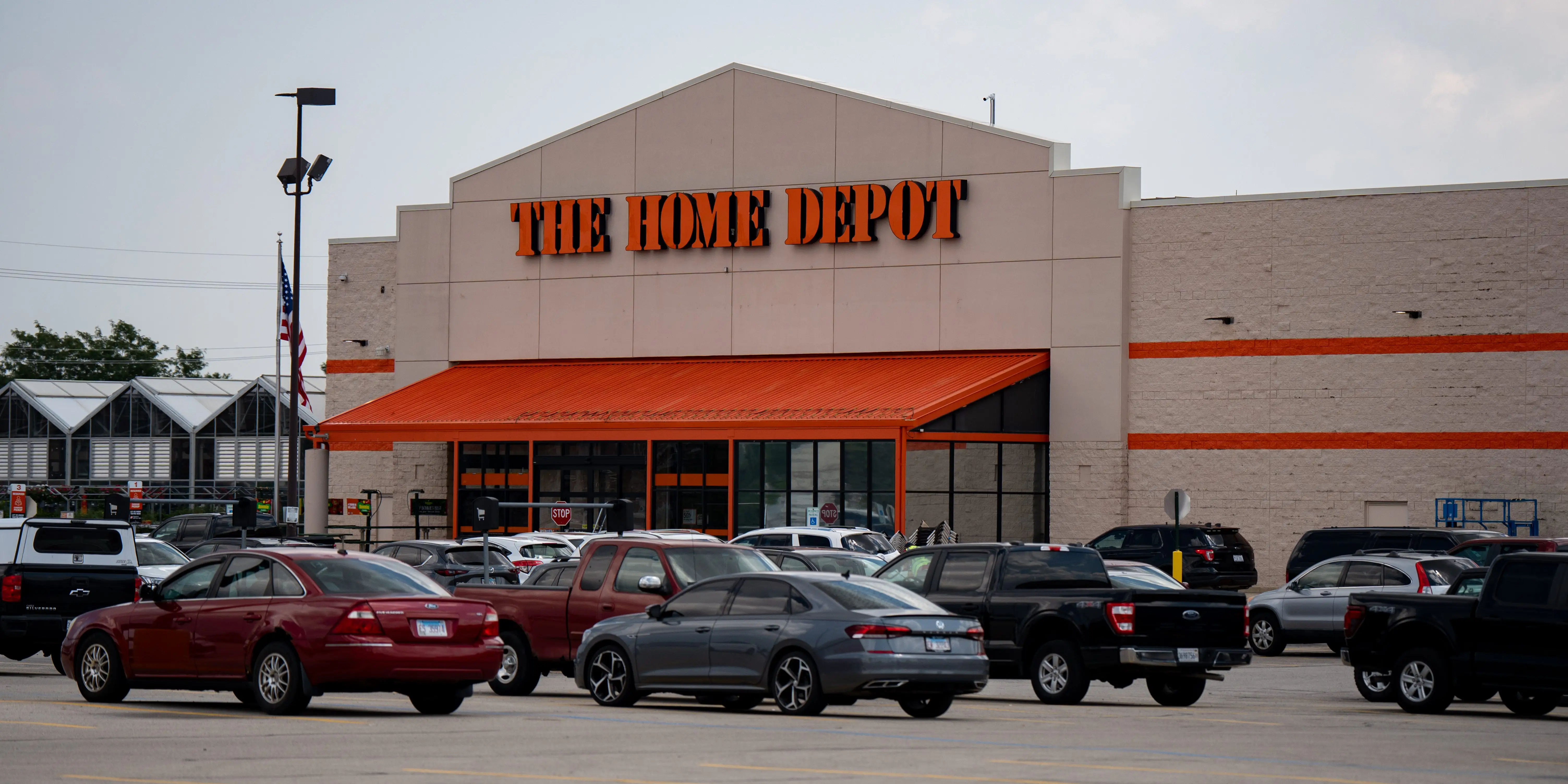 The Home Depot parking lot.