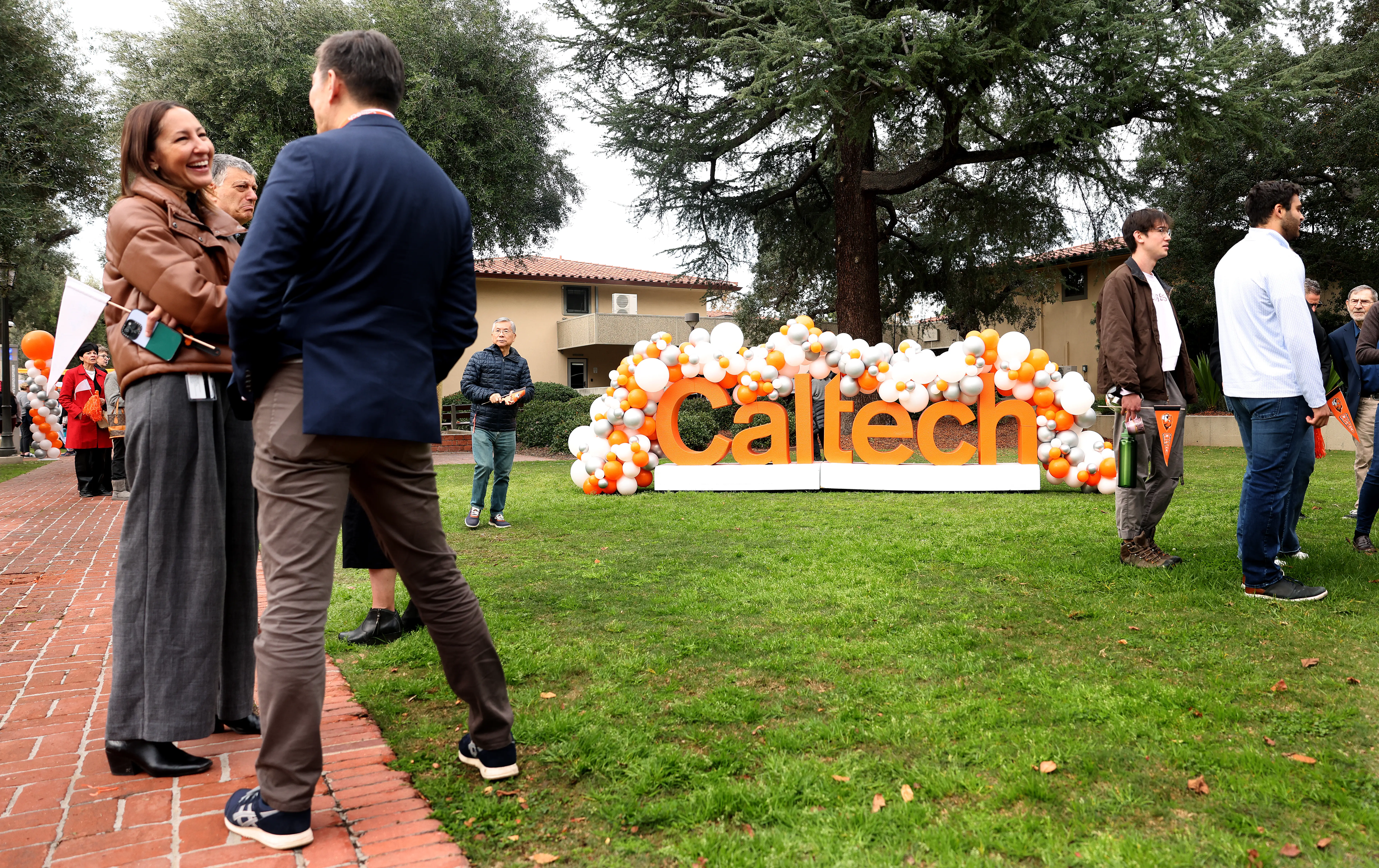 Current Caltech president Thomas F. Rosenbaum and board of trustees announce new incoming Caltech president Ray Jayawardhana during a ceremony at Caltech in Pasadena on January 6, 2026.