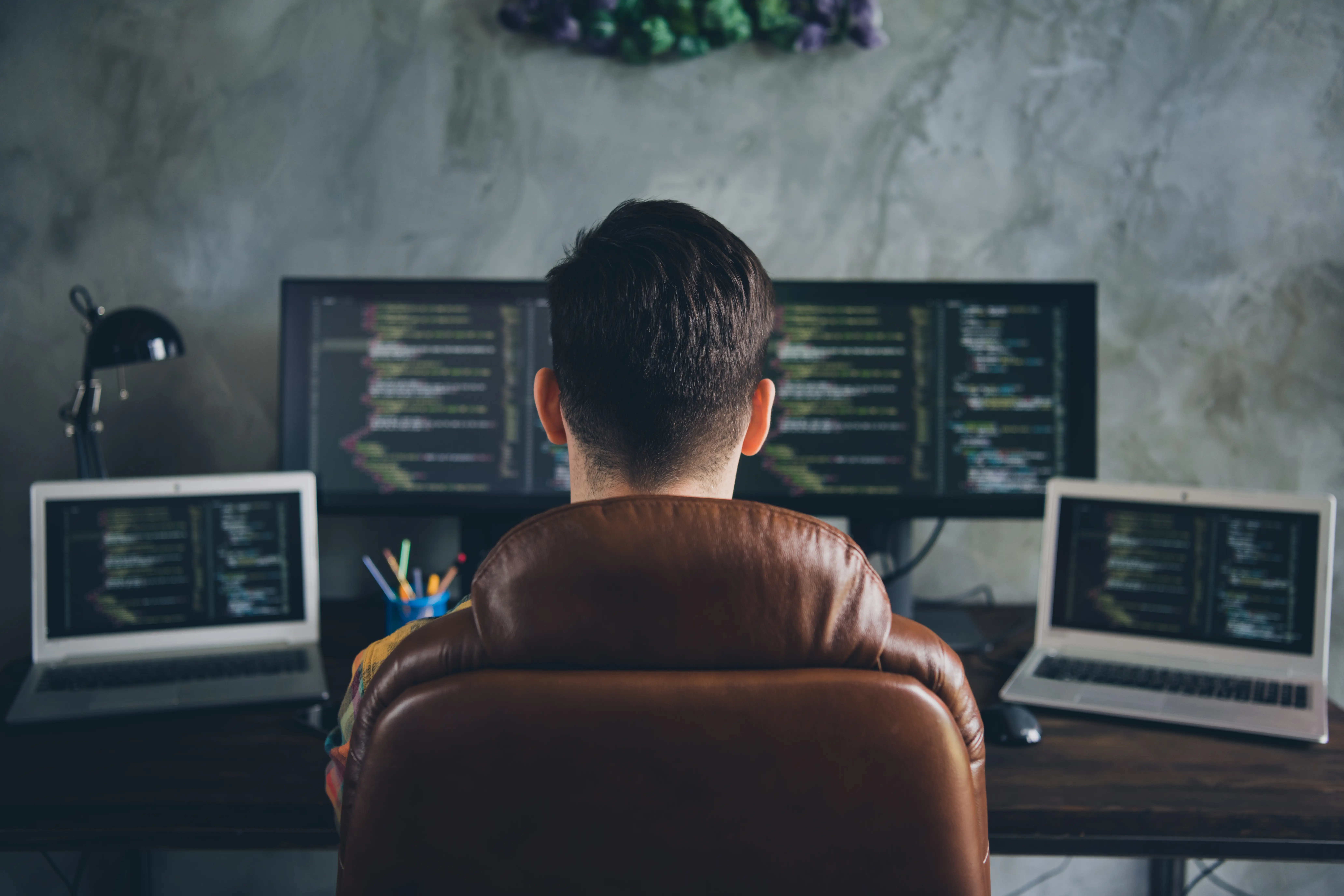 A stock image of a software engineer at work; it does not depict Jacob Coxon.