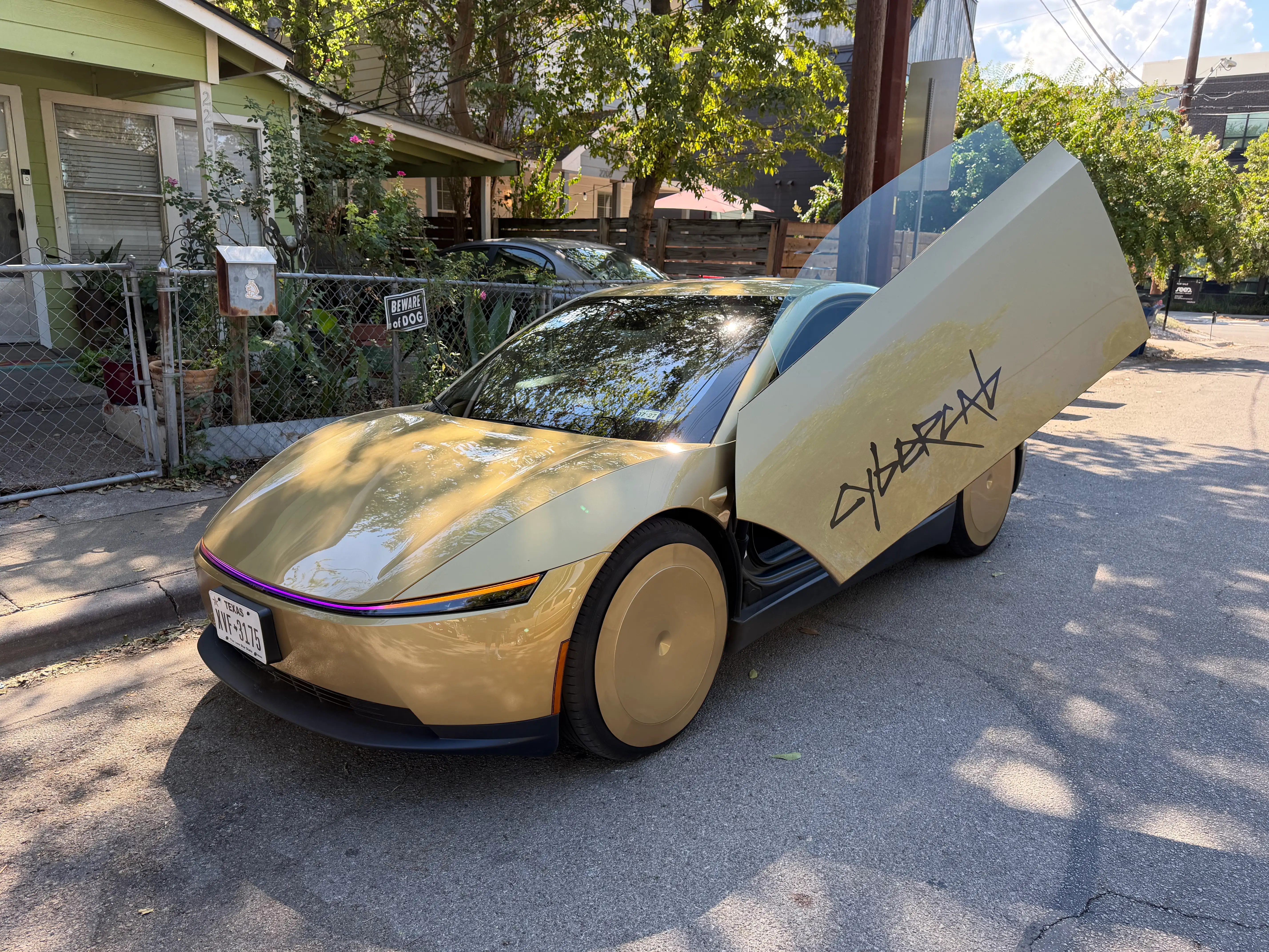 A Tesla Cybercab in Austin.