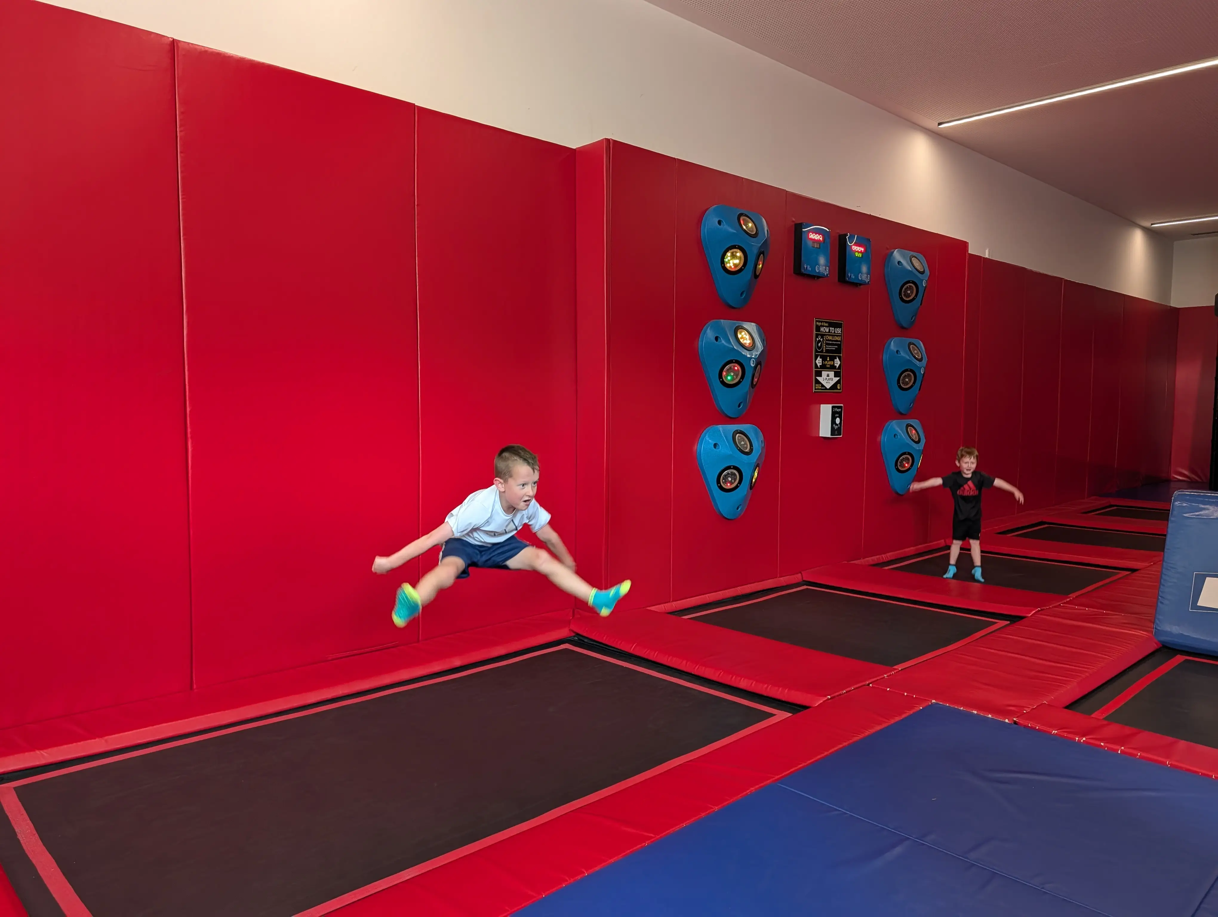Kids jumping on trampoline