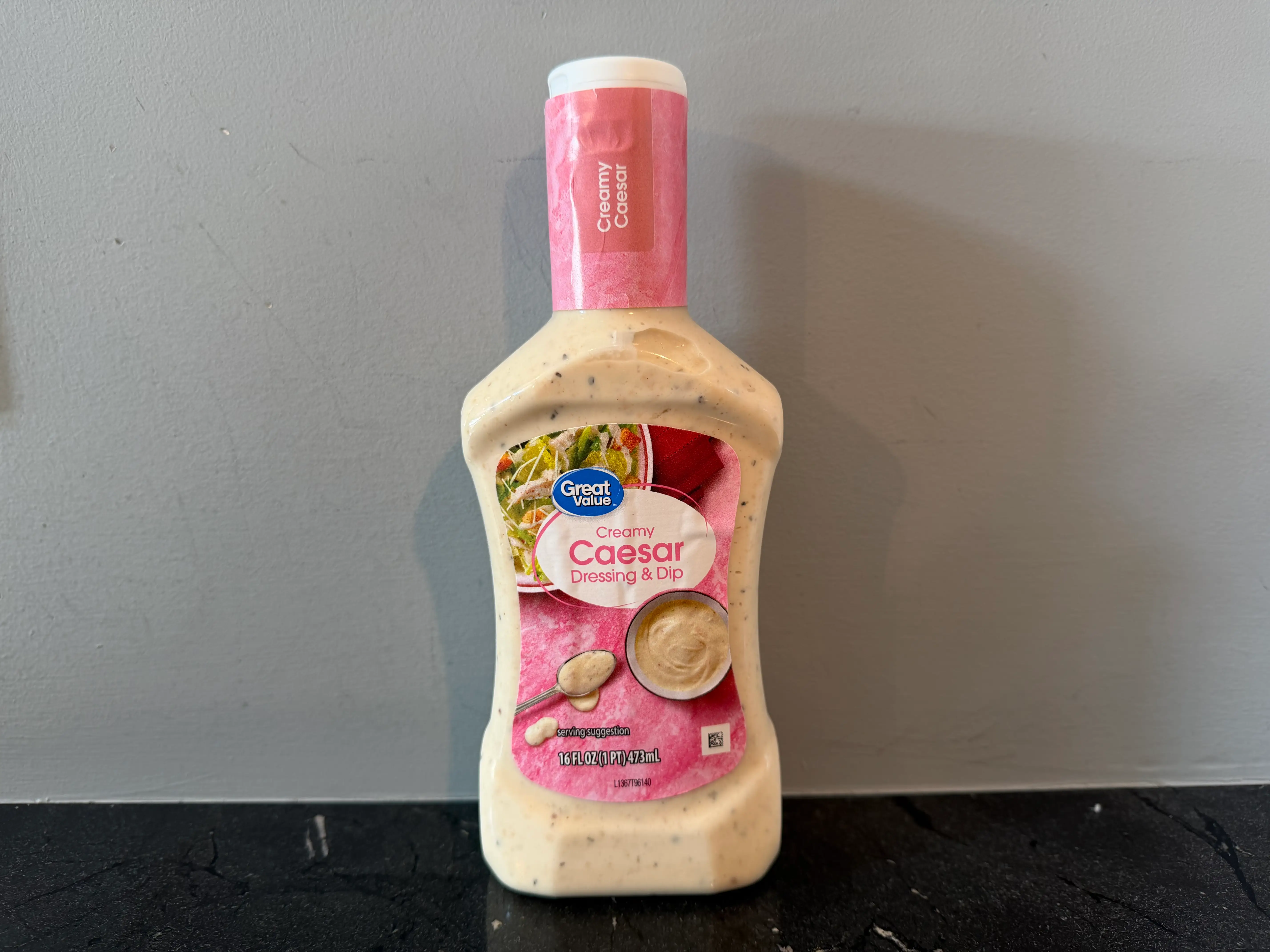 Great Value Caesar dressing bottle
