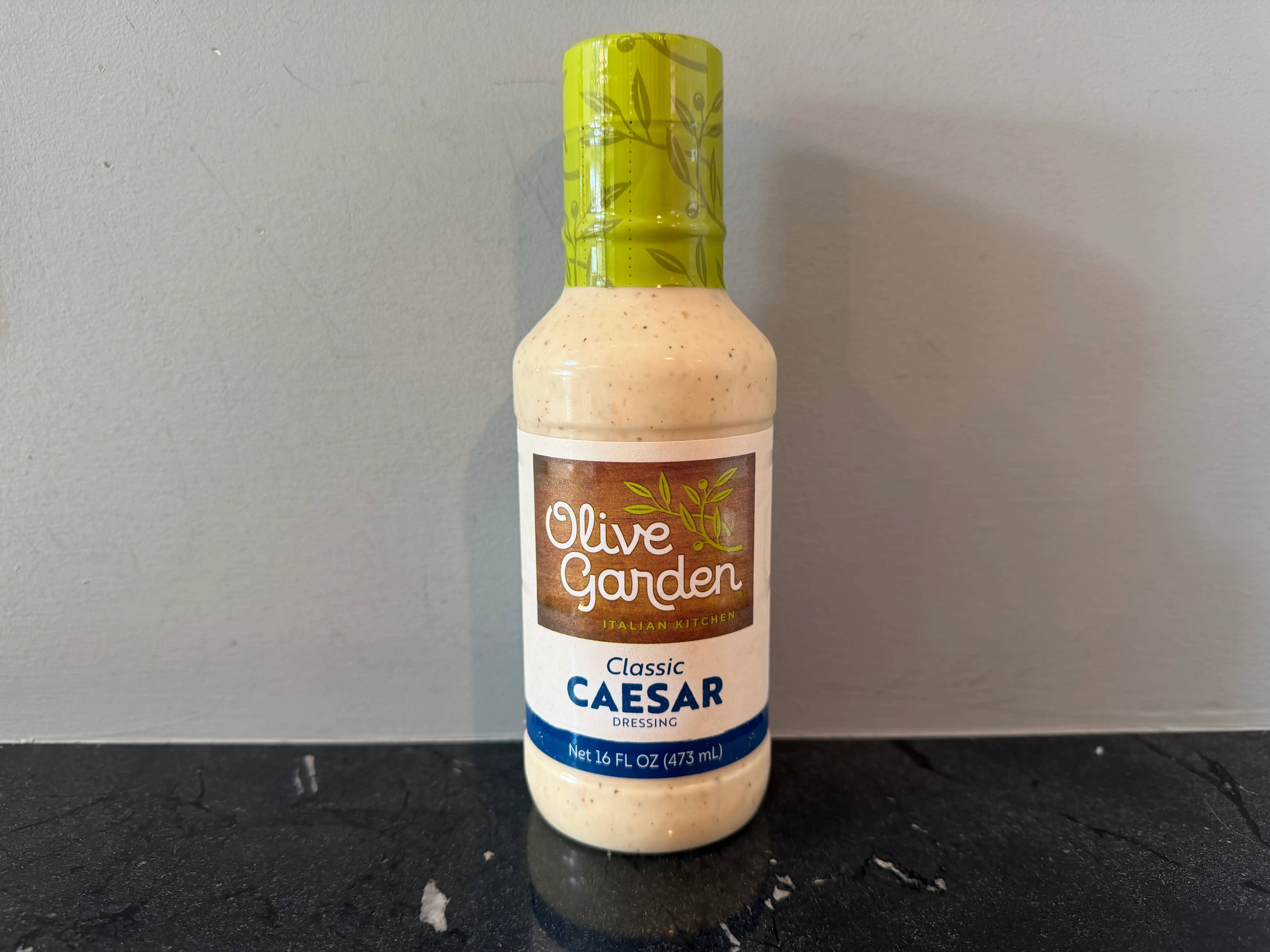 Olive Garden Caesar dressing bottle