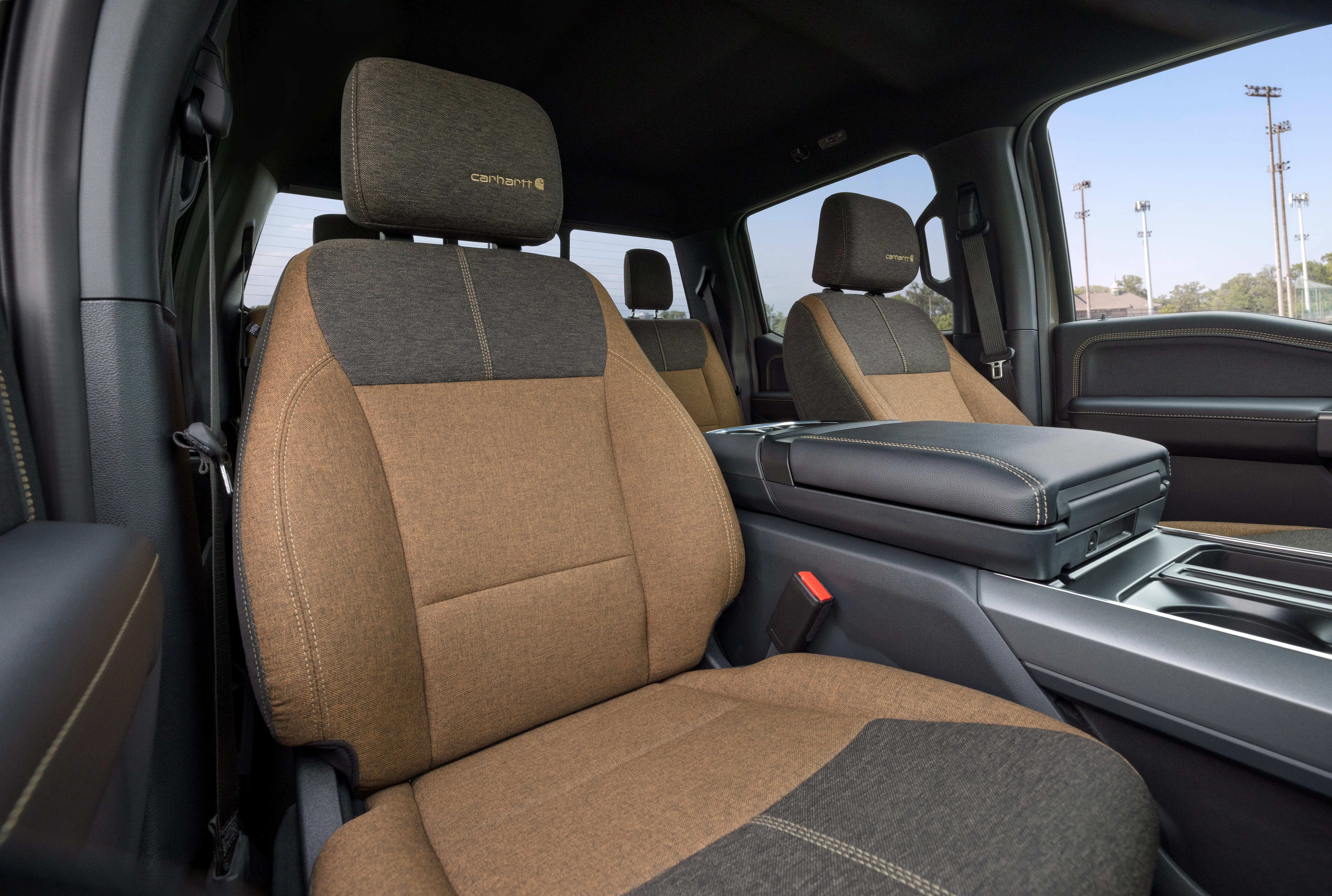 The inside of a 2027 F-150 Carhartt.