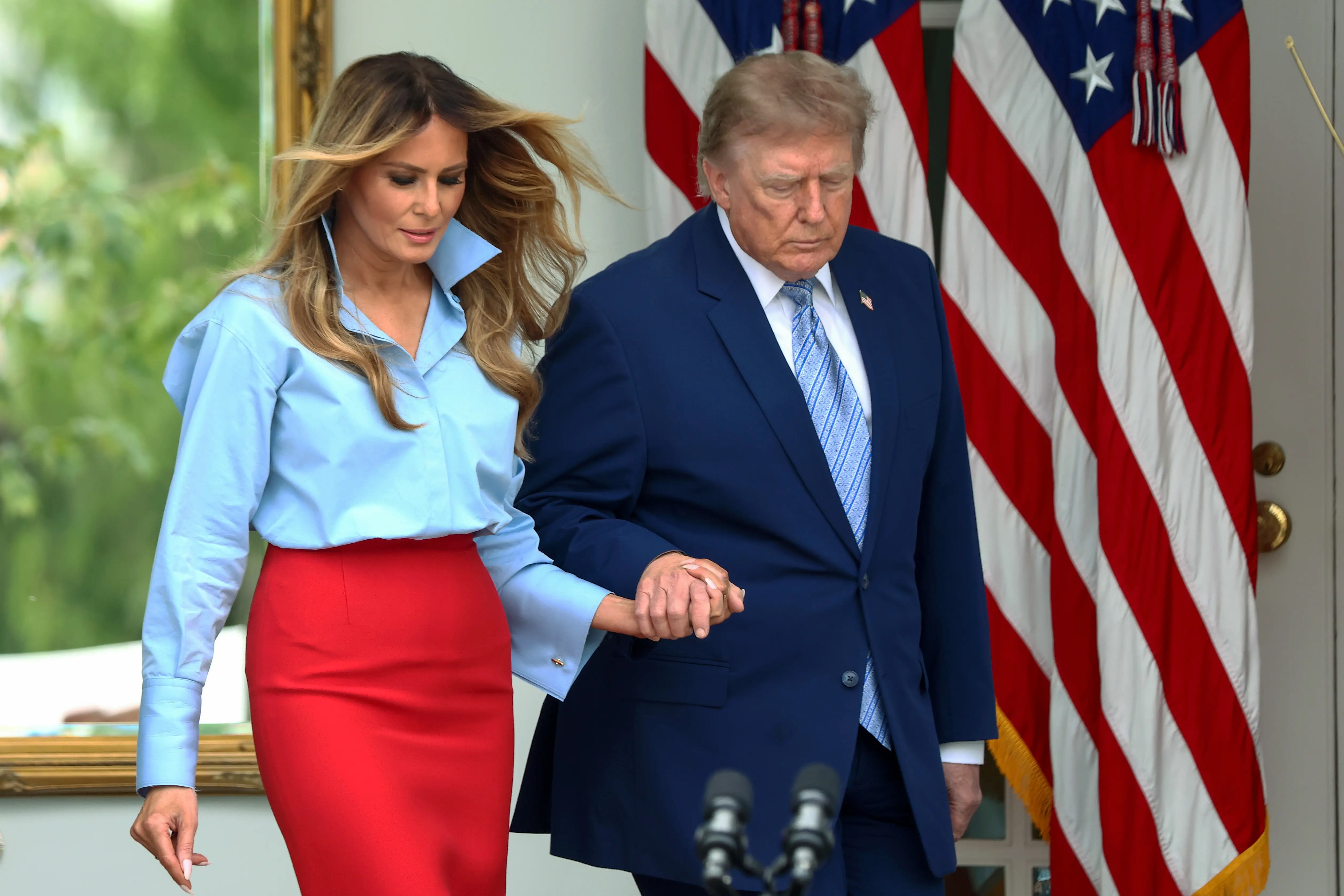 First lady Melania Trump has promoted her Fostering the Future initiative at White House events.