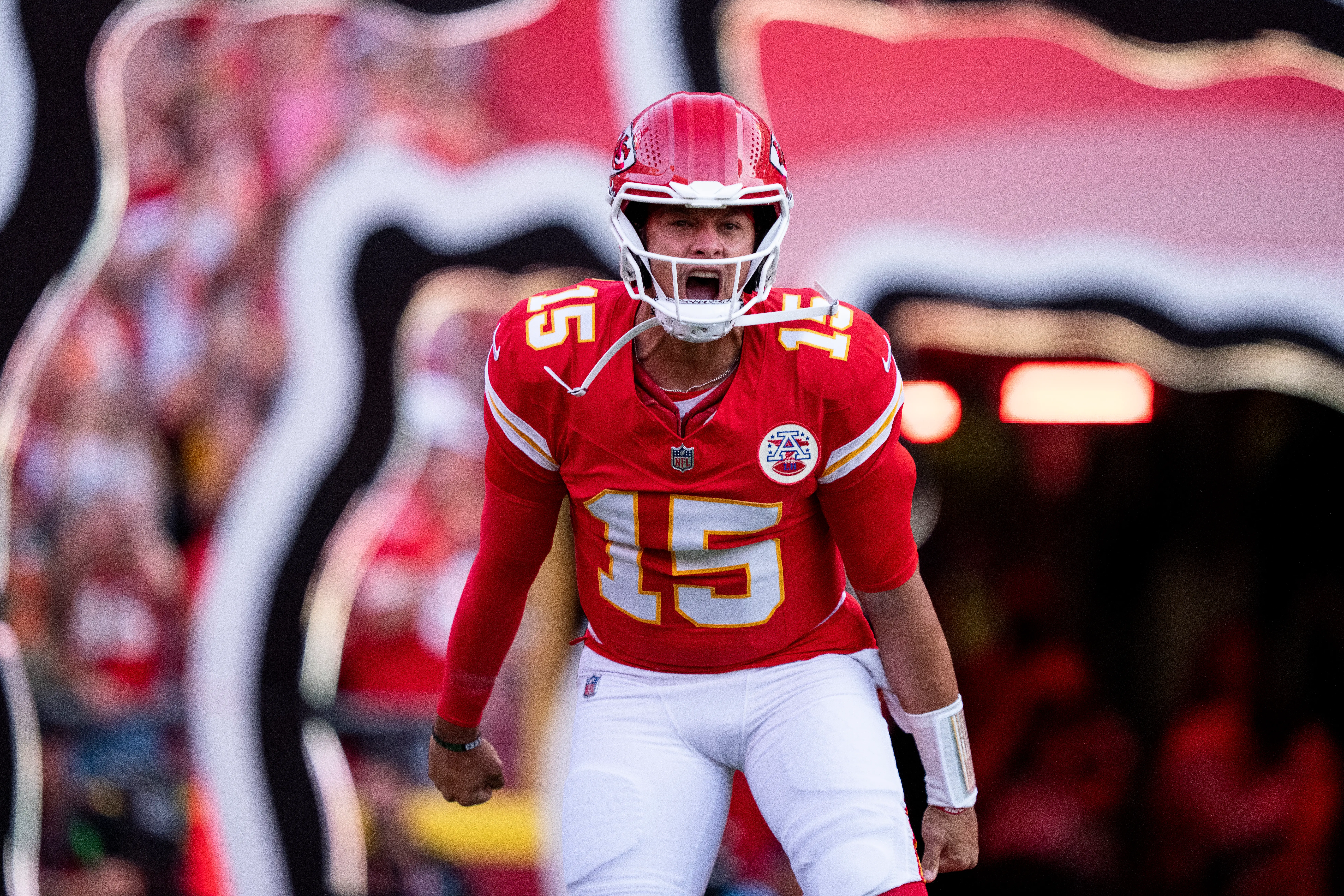 Patrick Mahomes in a Kansas City Chiefs uniform
