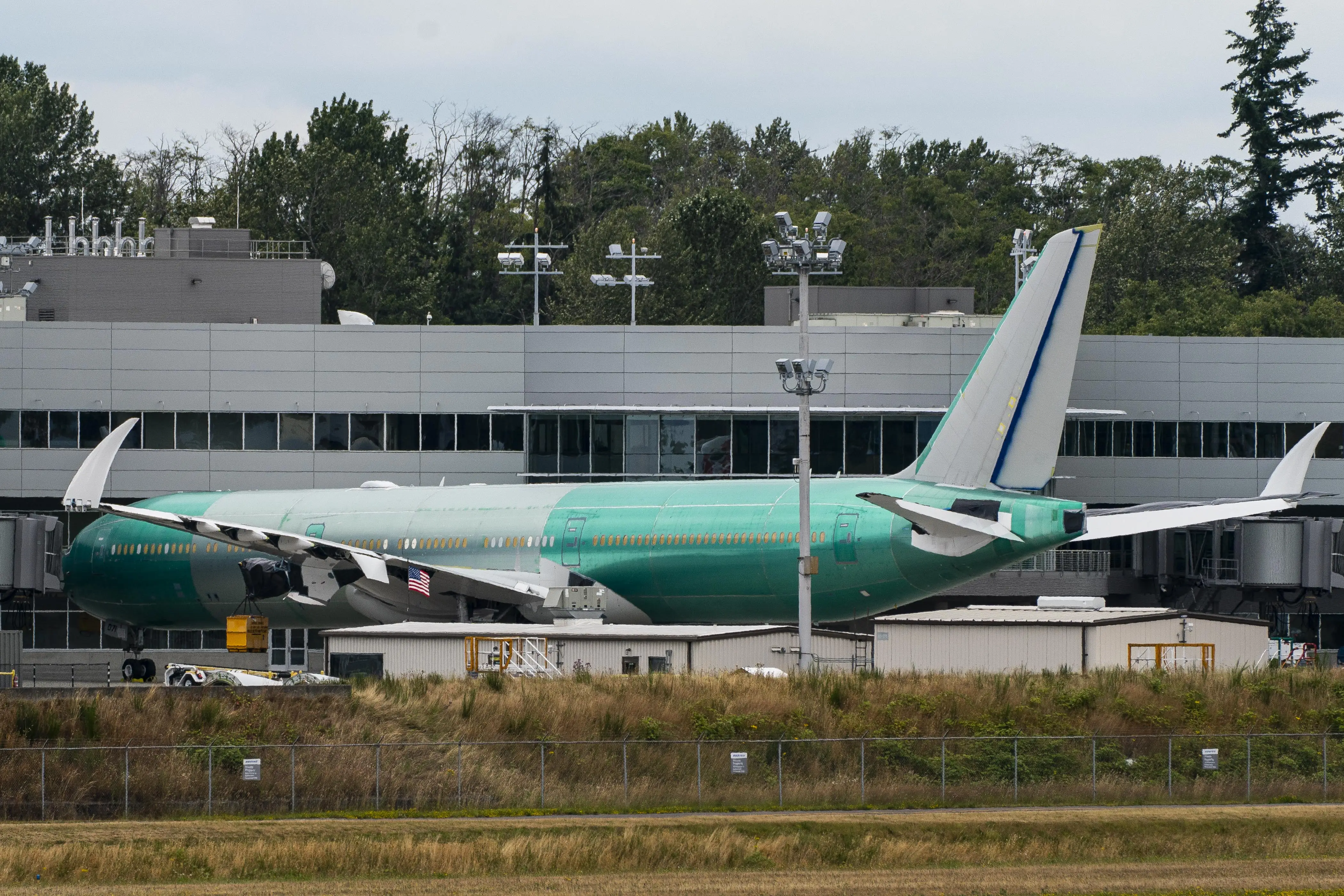 A Boing 777X plane in Washington.