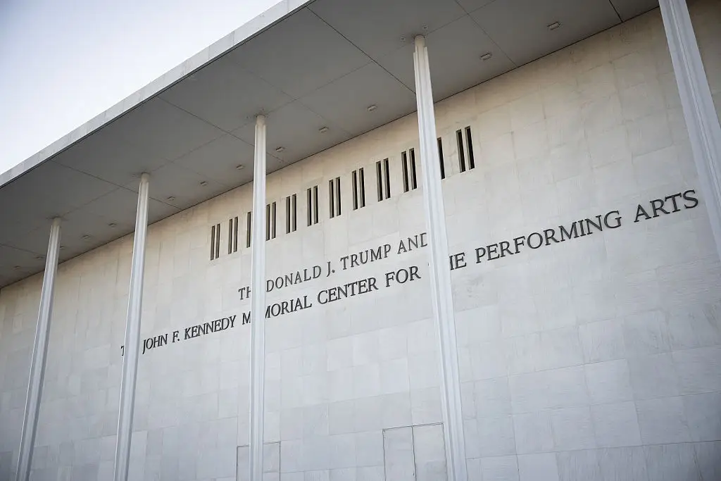 The Donald J. Trump and John F. Kennedy Memorial Center for the Performing Arts in December 2025.