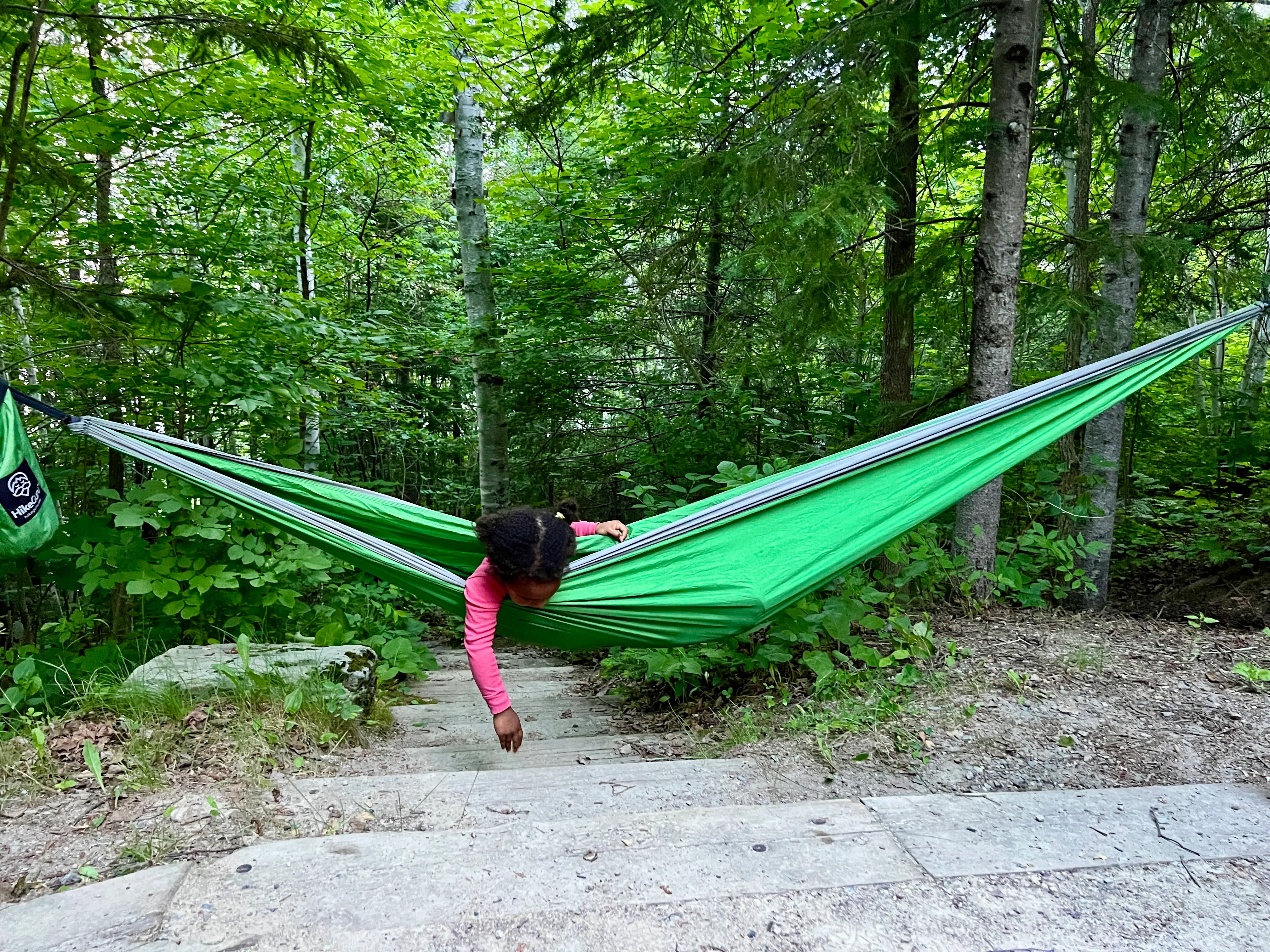 Girl on a hammock.