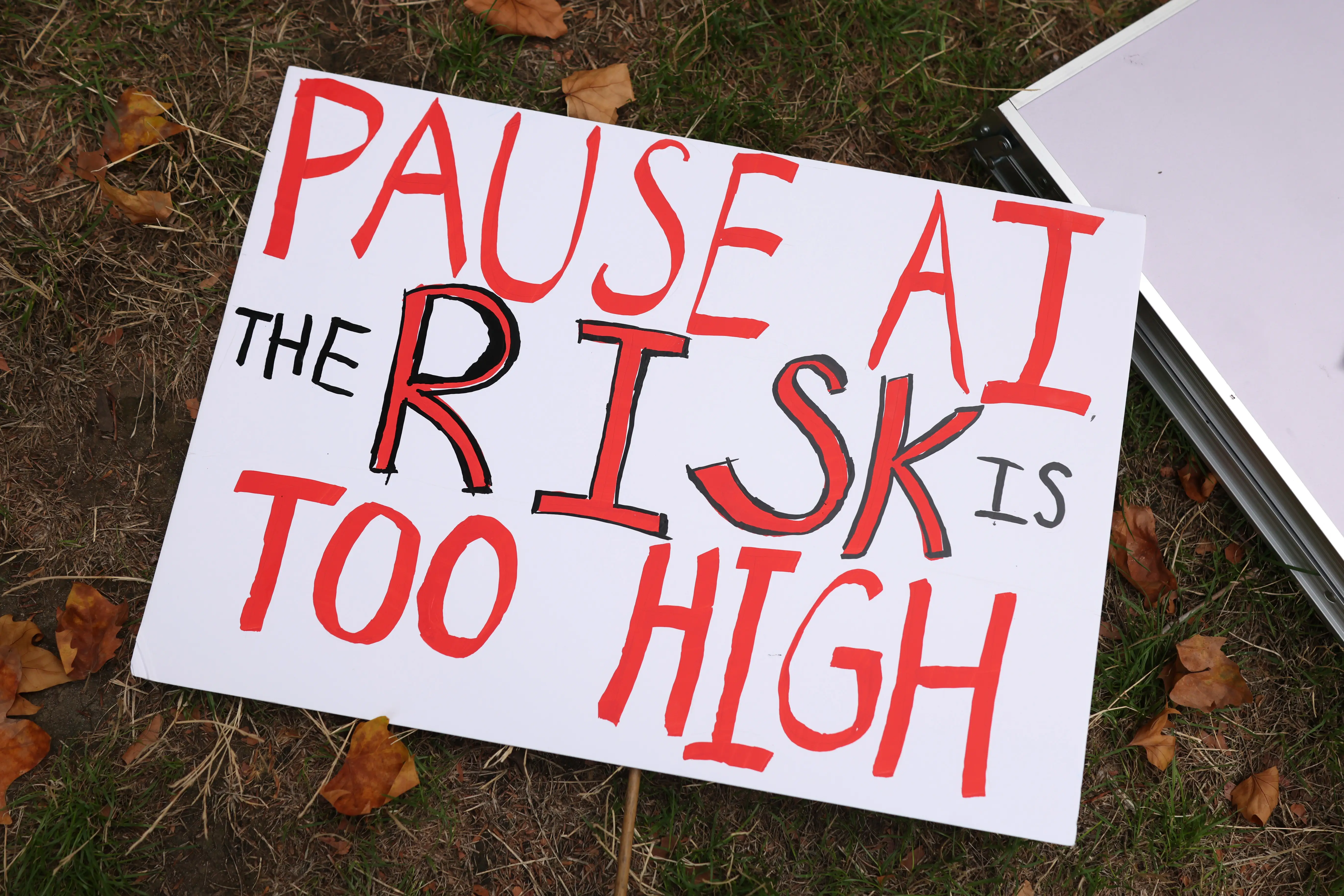 An anti-AI placard.