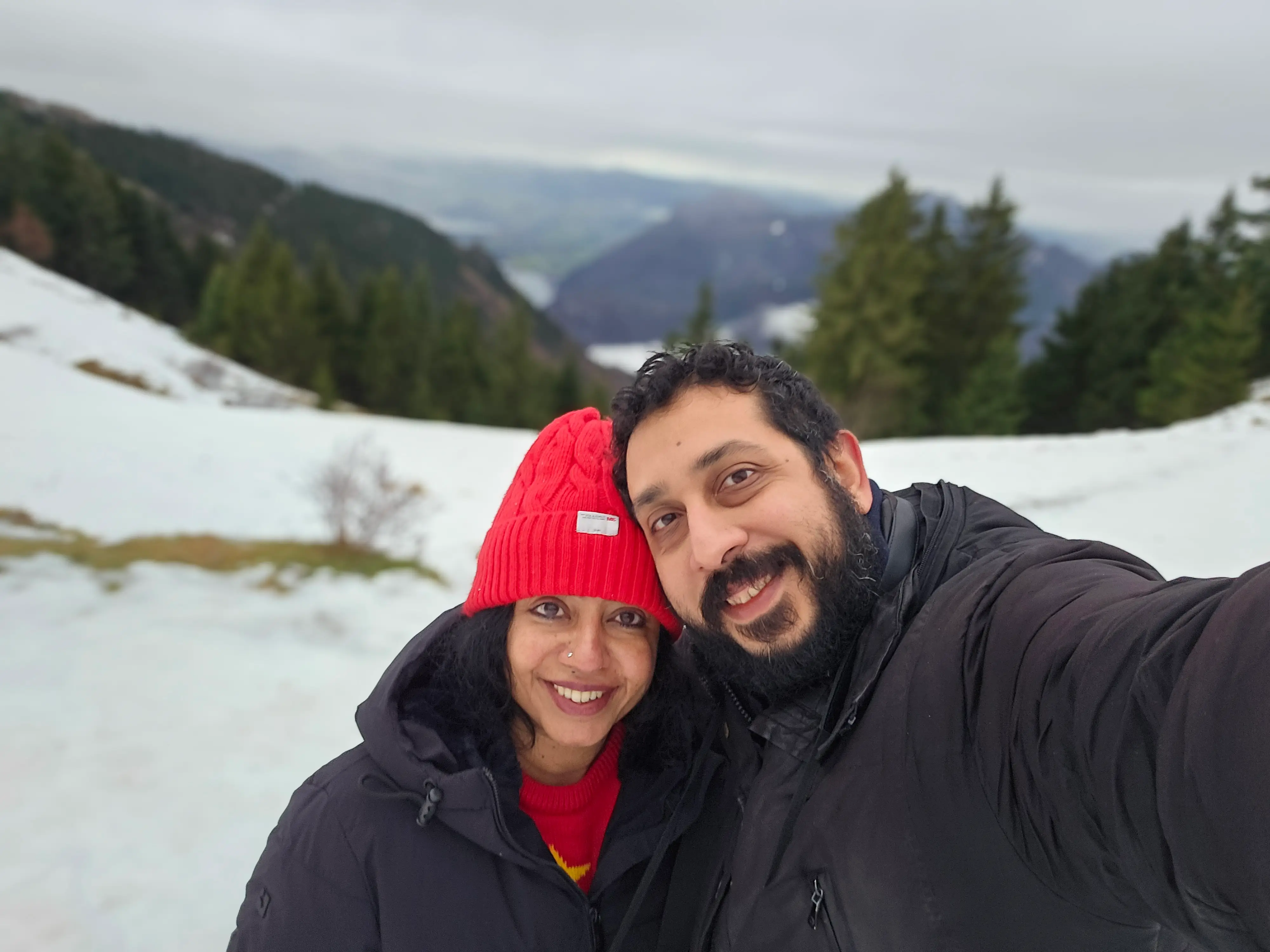 Couple taking selfie
