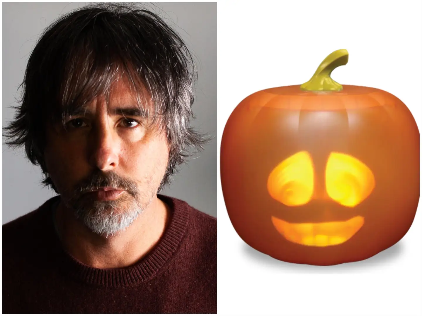 peter mcevilley and a pumpkin