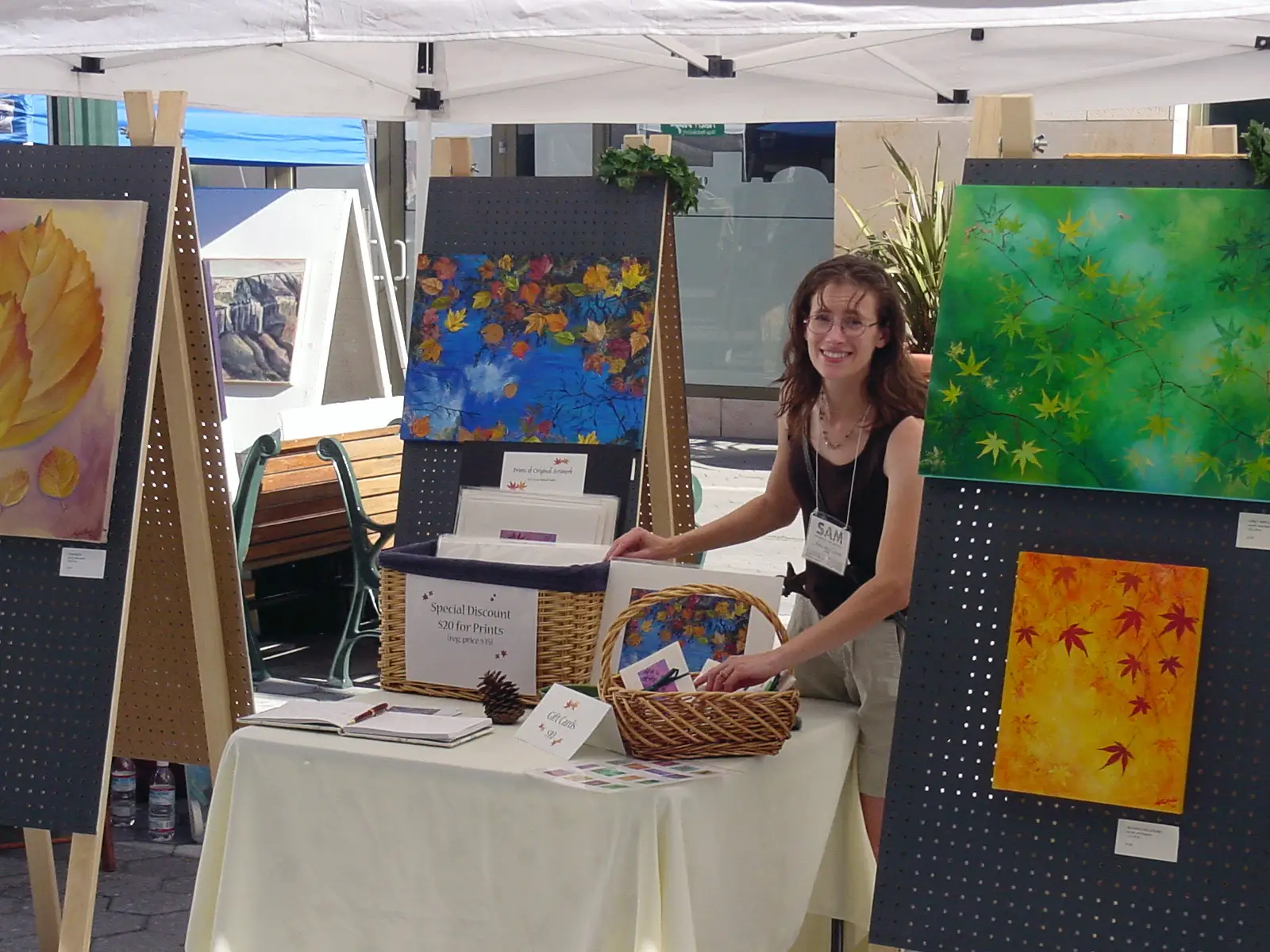 Natalie Strawn at an art market