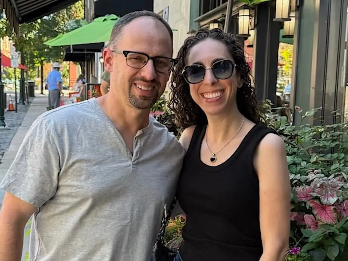 the author and her husband