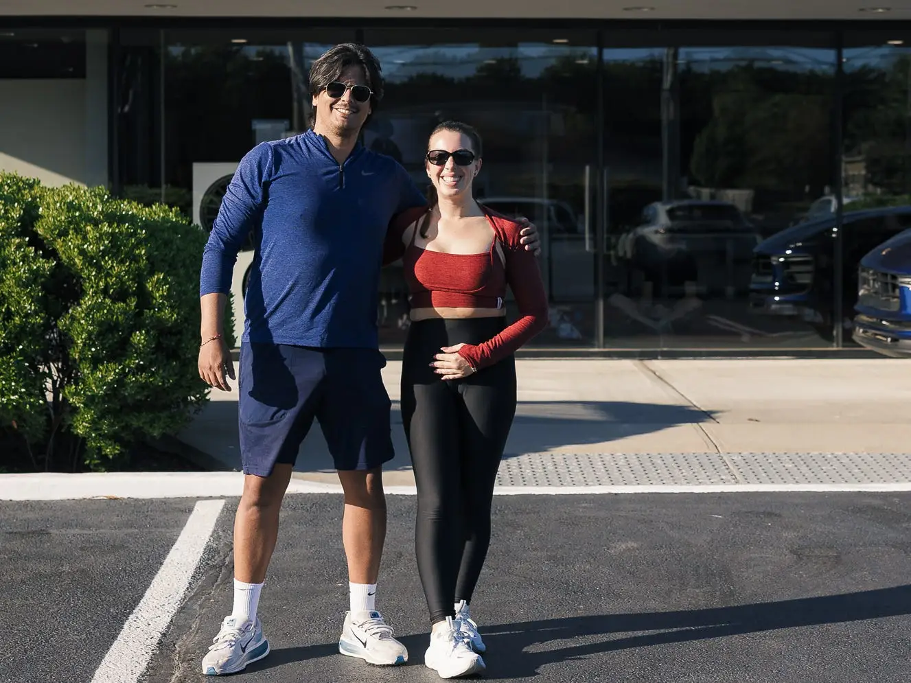 vanessa gordon and her busiiness partner standing in a parking lot