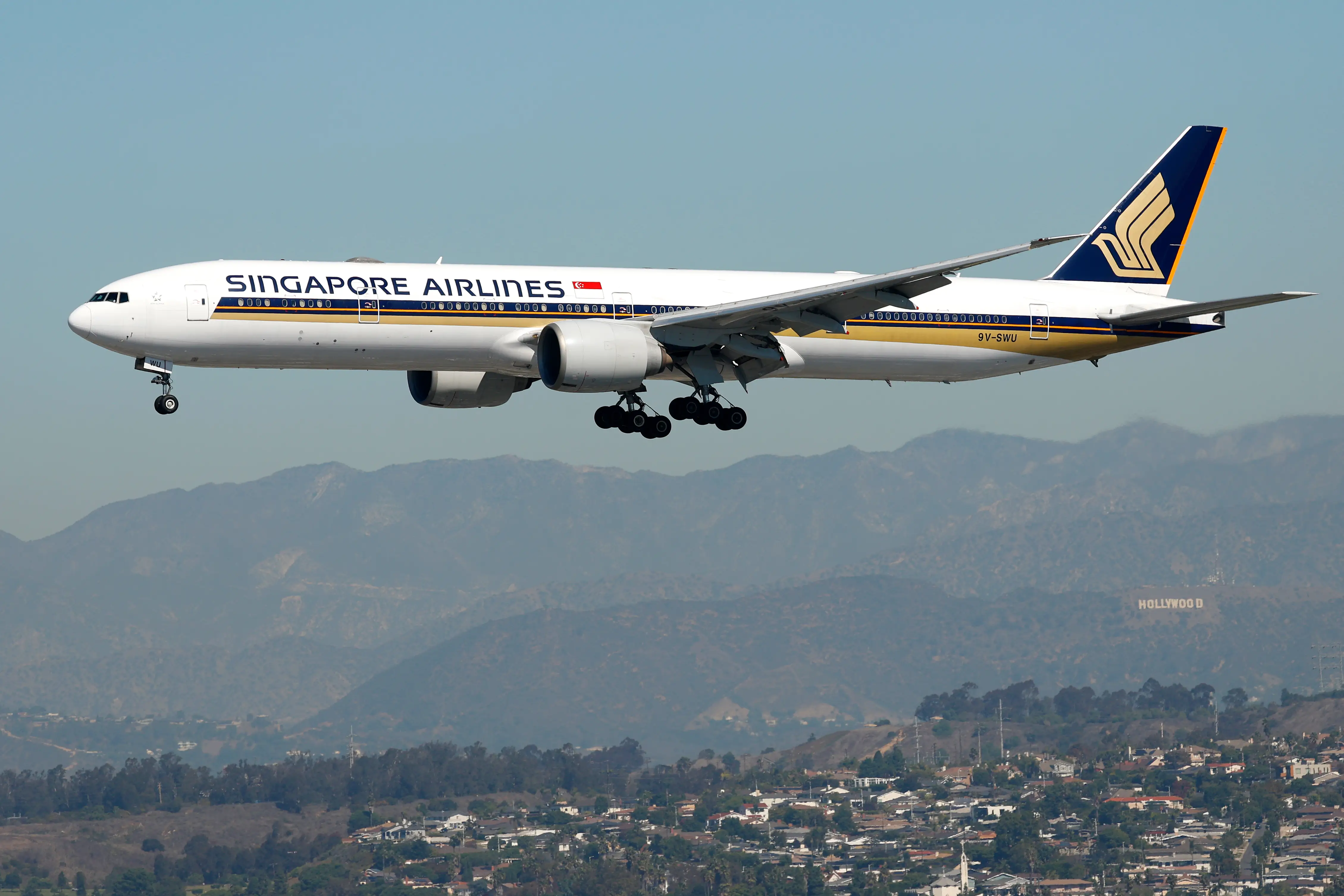A Singapore Airlines plane.